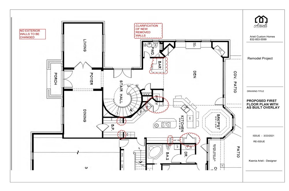 Arieli Custom Homes Remodel Plan