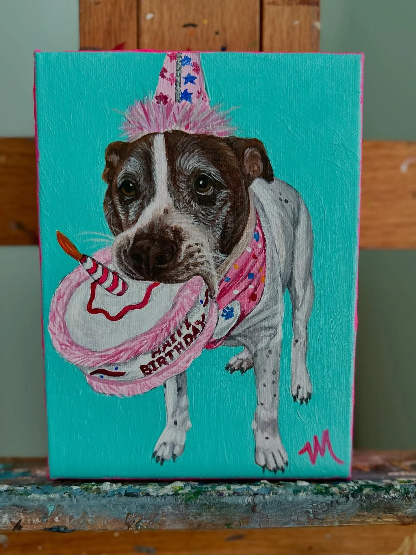 This sweet doggie is missed by his family! I hope that this portrait brings them joy! It was such a great photo to work from! #doggieheaven #overtherainbow🌈 #missmydog #dog #lovemydog #dogart #dogartist #petportrait #petportraitartist #petportraitsb
