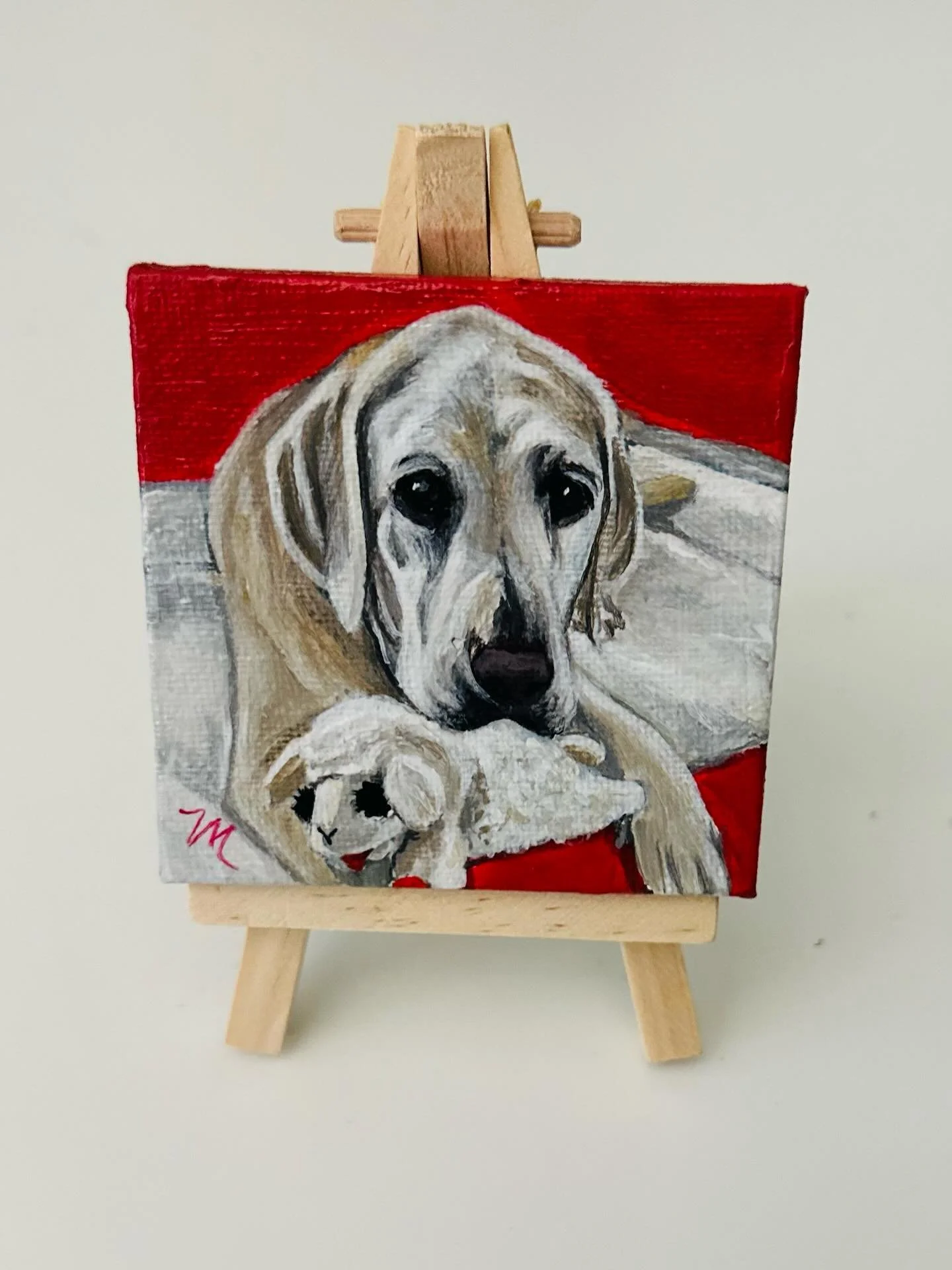Just finished this little pet portrait for my client&rsquo;s friend! This sweet dog crossed over the rainbow 🌈 bridge recently. He&rsquo;s really missed! 😔 🐕💔 #missmydog #lab #lablove #dog #lovemydogs #dogart #petportraits #petportraitsbymilagros