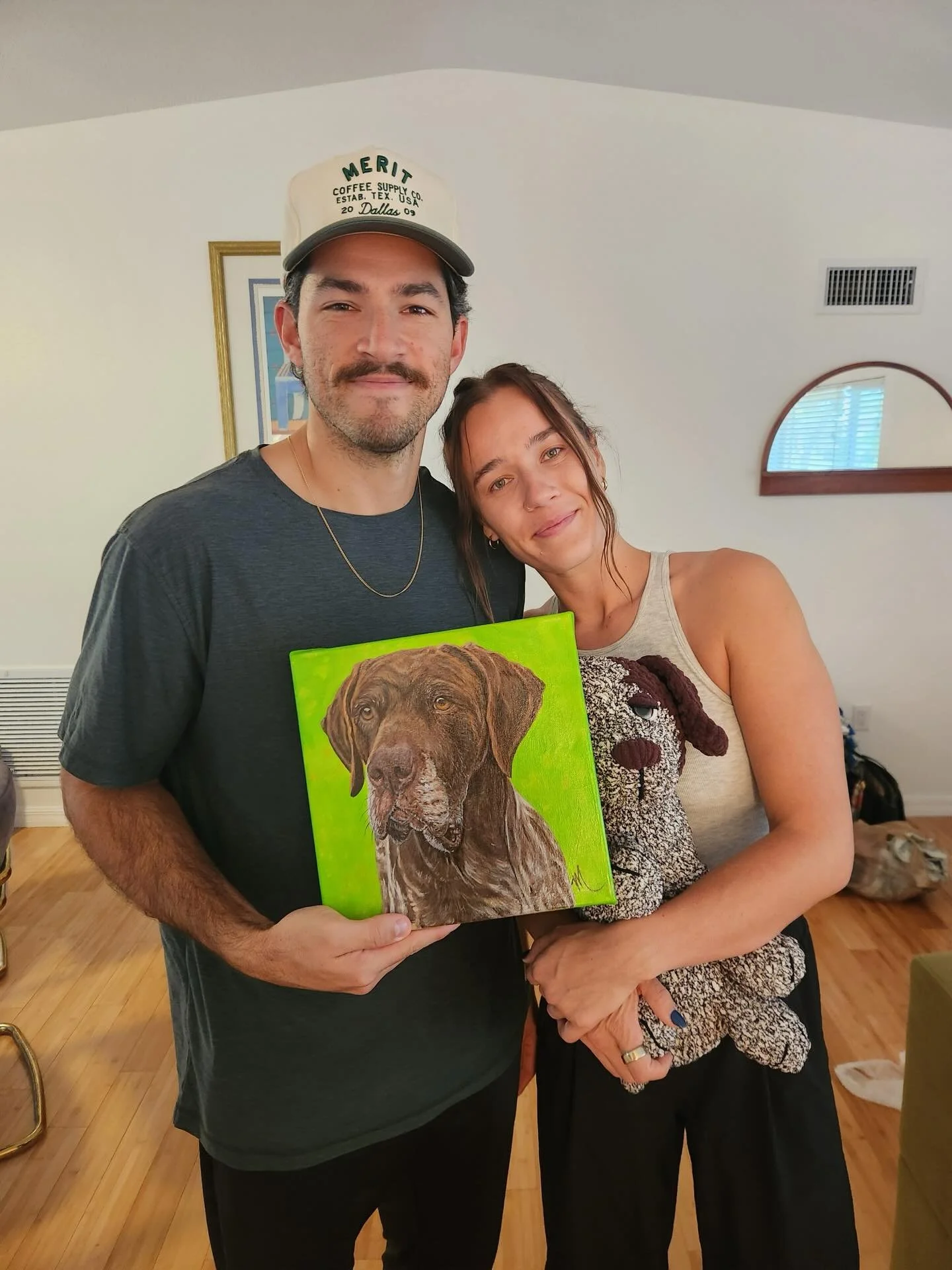 I can&rsquo;t finally start posting some paintings that were gifted for the Holidays season!  This sweet doggie crossed over the rainbow 🌈 bridge in an untimely manner, and his humans miss him so much! I hope this portrait brings them joy when they 