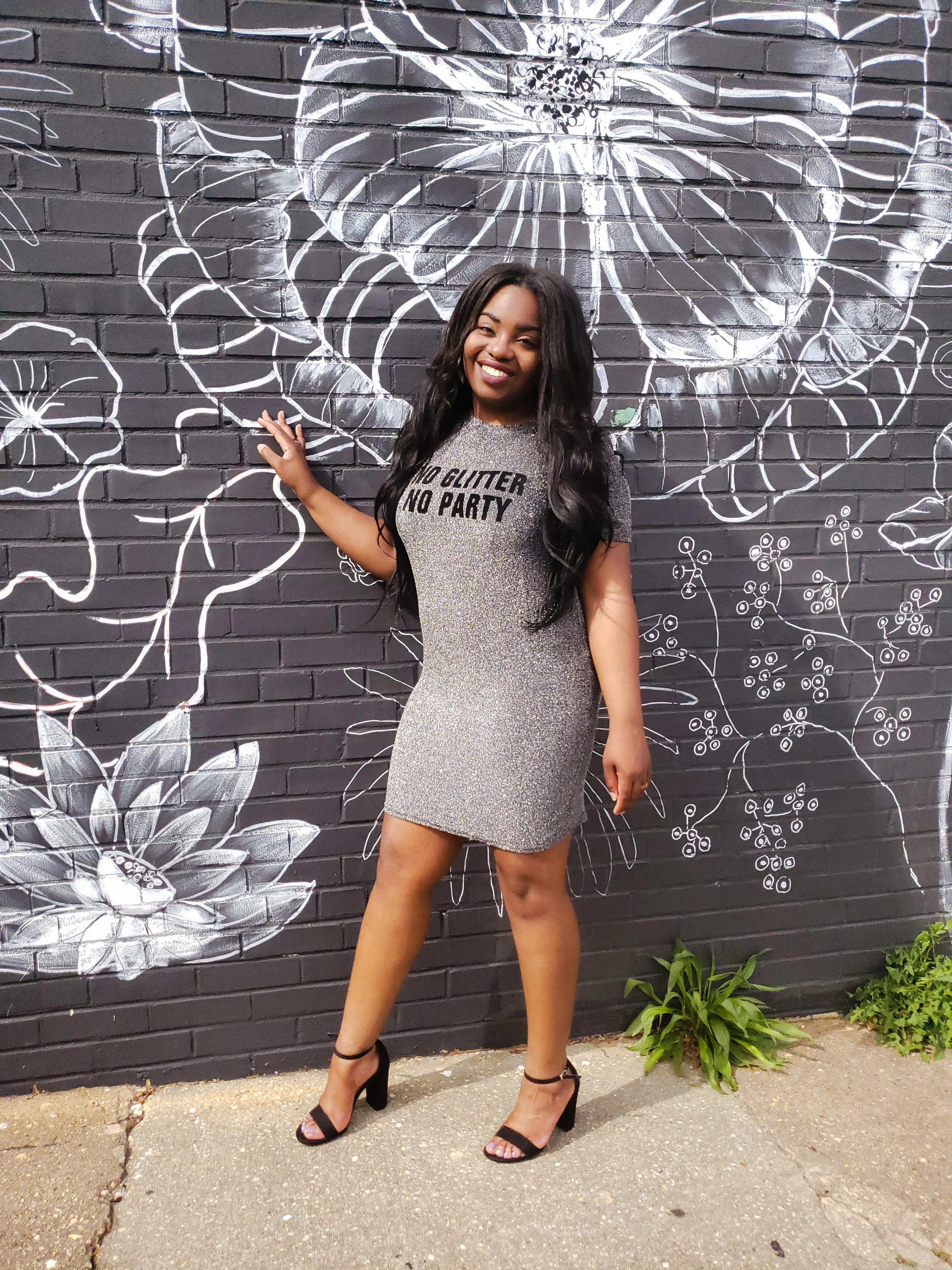 no glitter no party t shirt dress