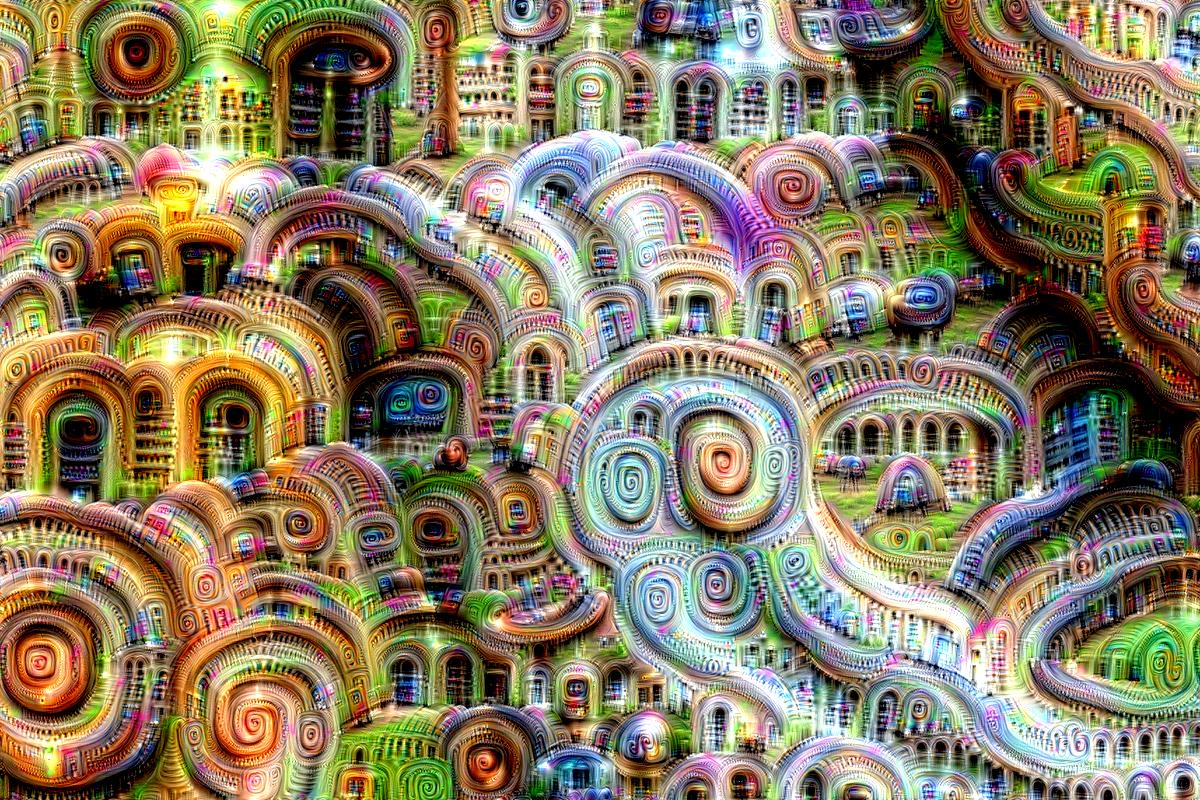 Inceptionism art generated by Google’s Deep Dream algorithms.