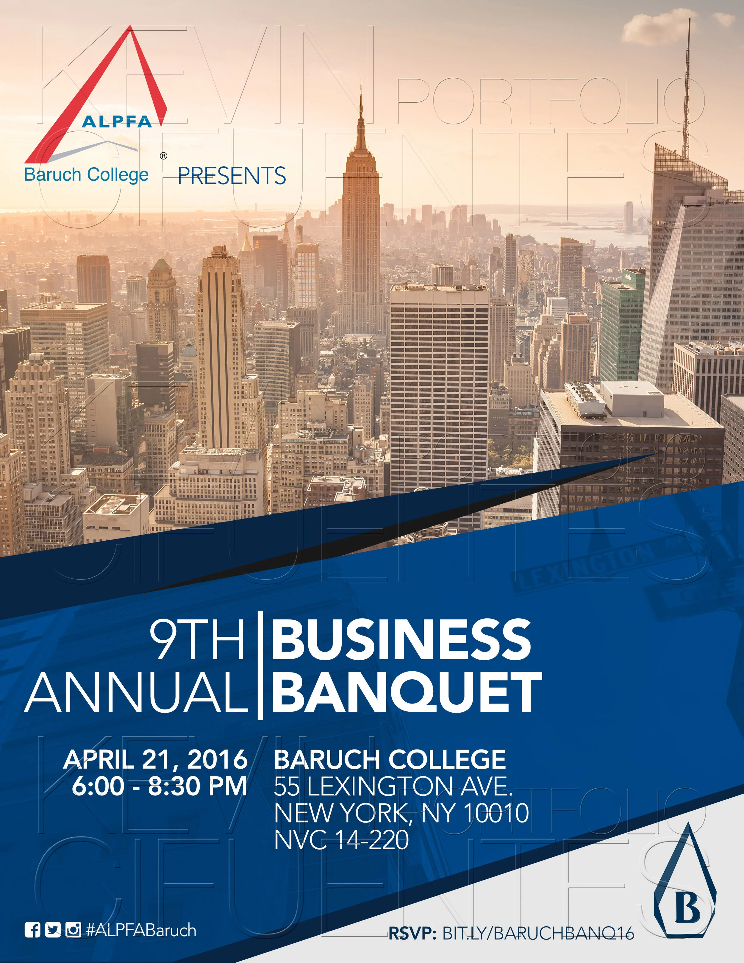 ALPFA Baruch College Chapter 9th Annual Business Banquet (portrait flyer, letter-sized)