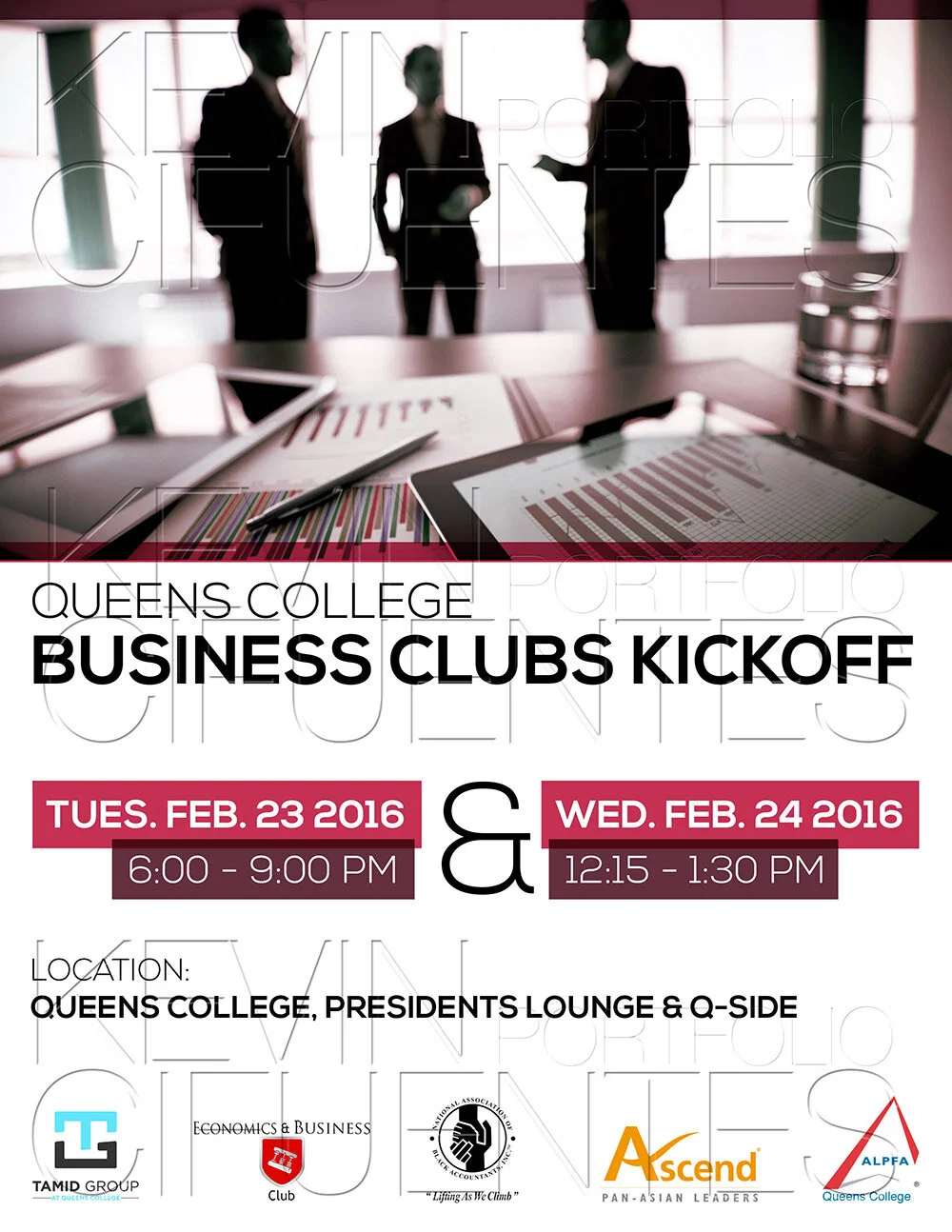 ALPFA Queens College Chapter Networking Event (portrait flyer, letter-sized)