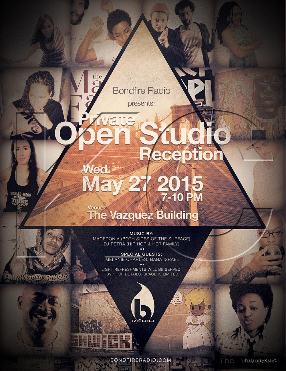 Bondfire Radio Networking Event (portrait flyer, letter-sized)