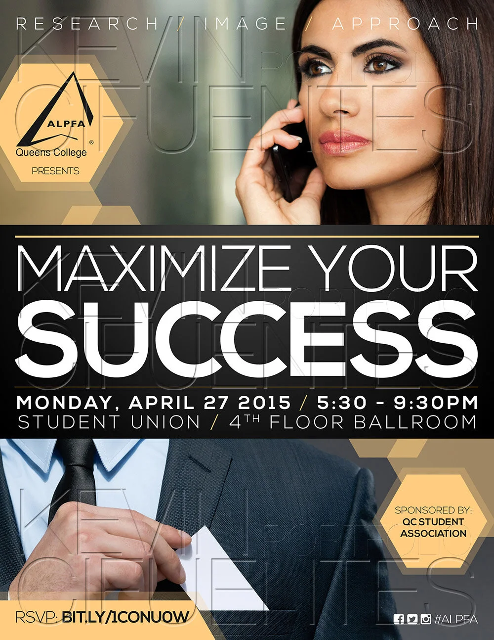 ALPFA Queens College Chapter “Maximize Your Success 2015” (portrait flyer, letter-sized)