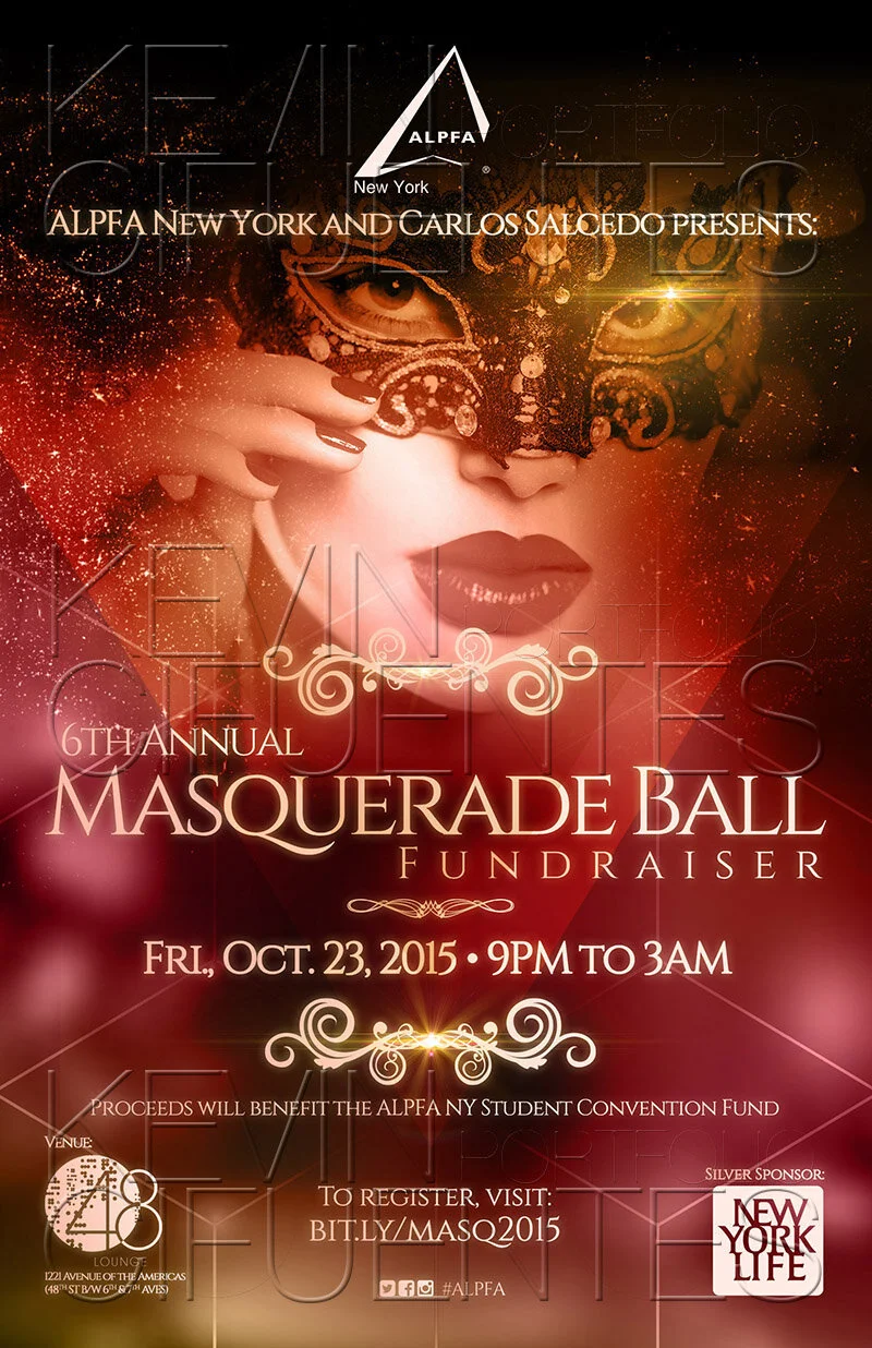 ALPFA New York Chapter “6th Annual Masquerade Ball” (portrait flyer, letter-sized)