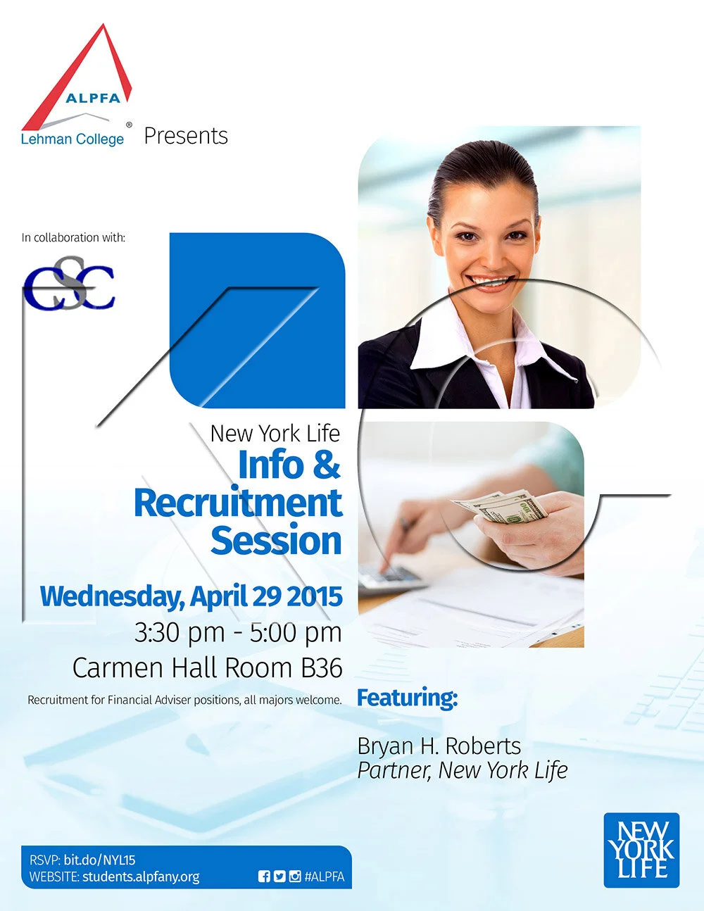 ALPFA Lehman College Chapter Networking Event (portrait flyer, letter-sized)