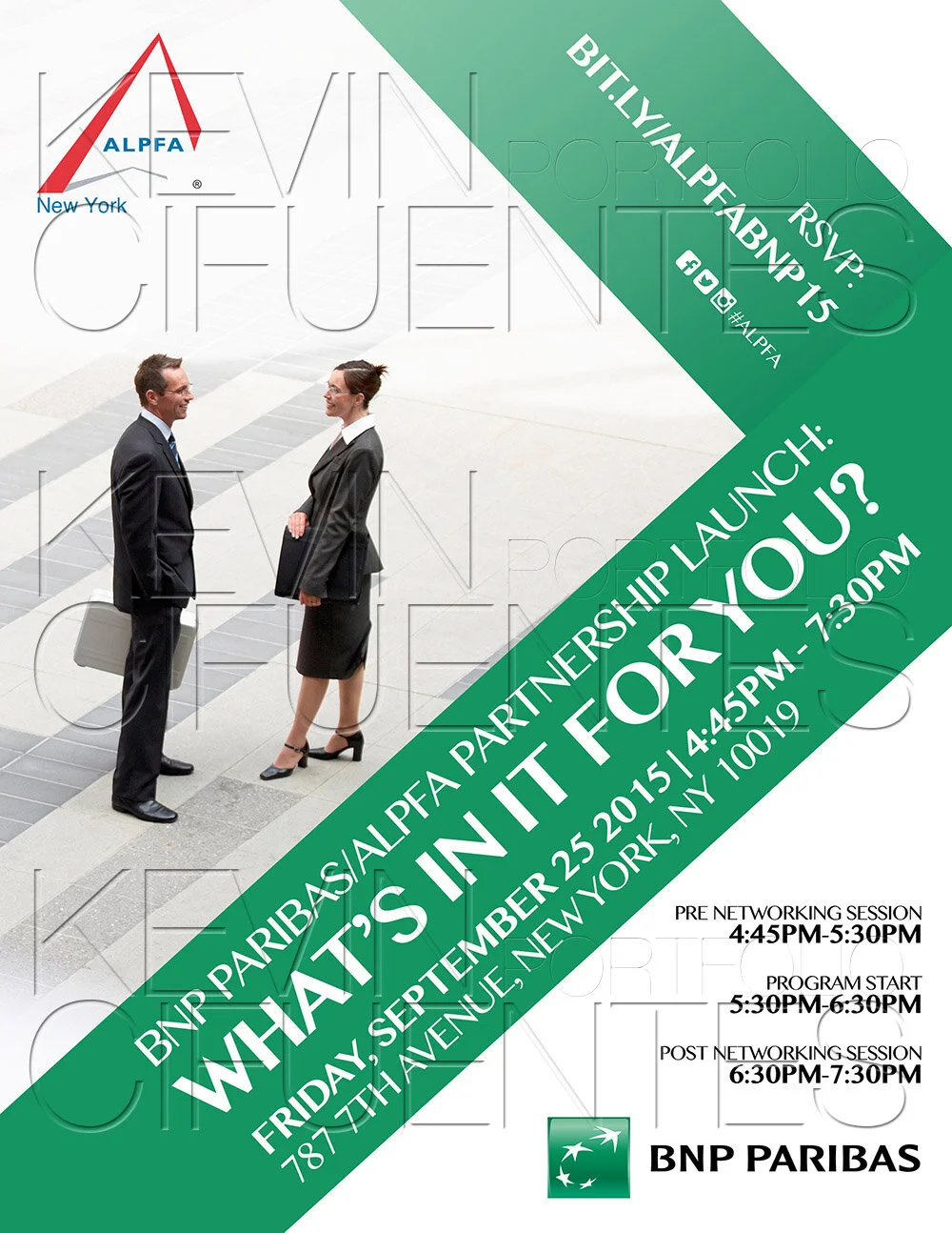 ALPFA New York Chapter &amp; BNP Paribas Networking Event (portrait flyer, letter-sized)