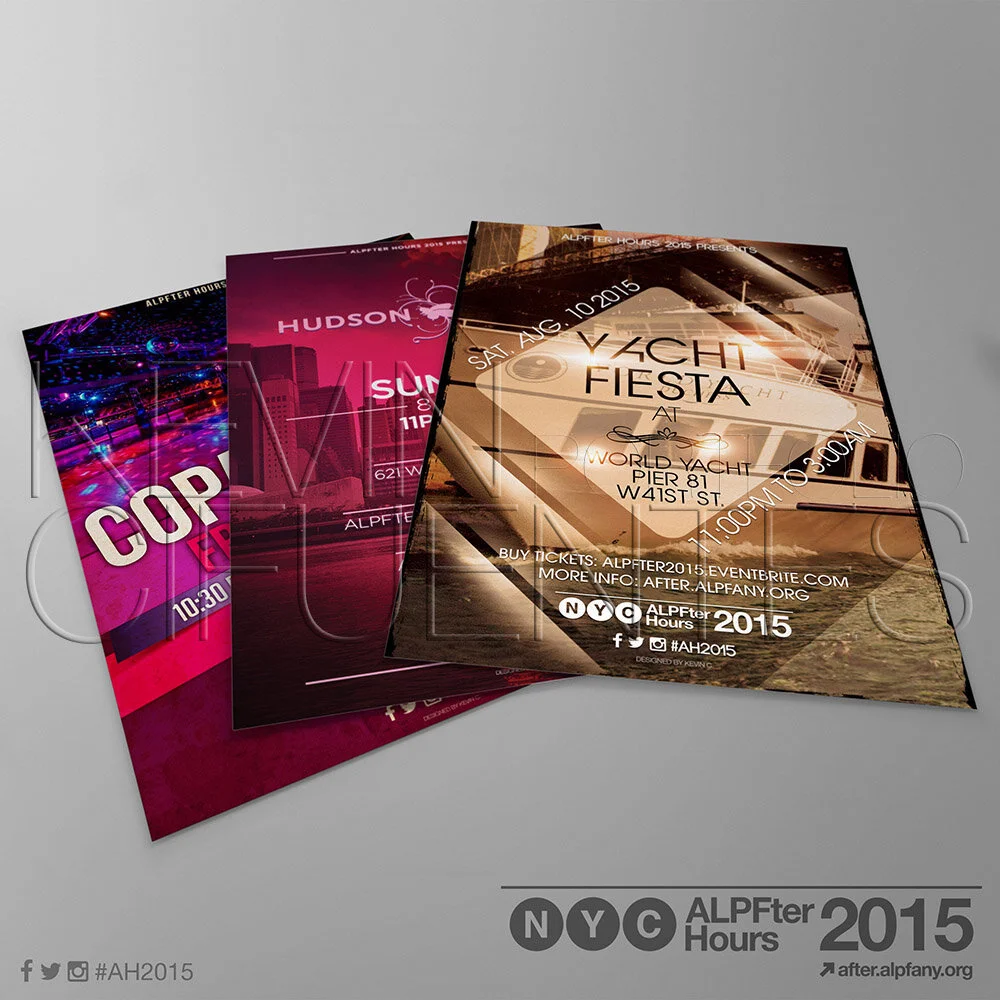 2015 ALPFA National Convention “After Hours”, hosted by ALPFA New York Chapter Promo (flyer mockups)