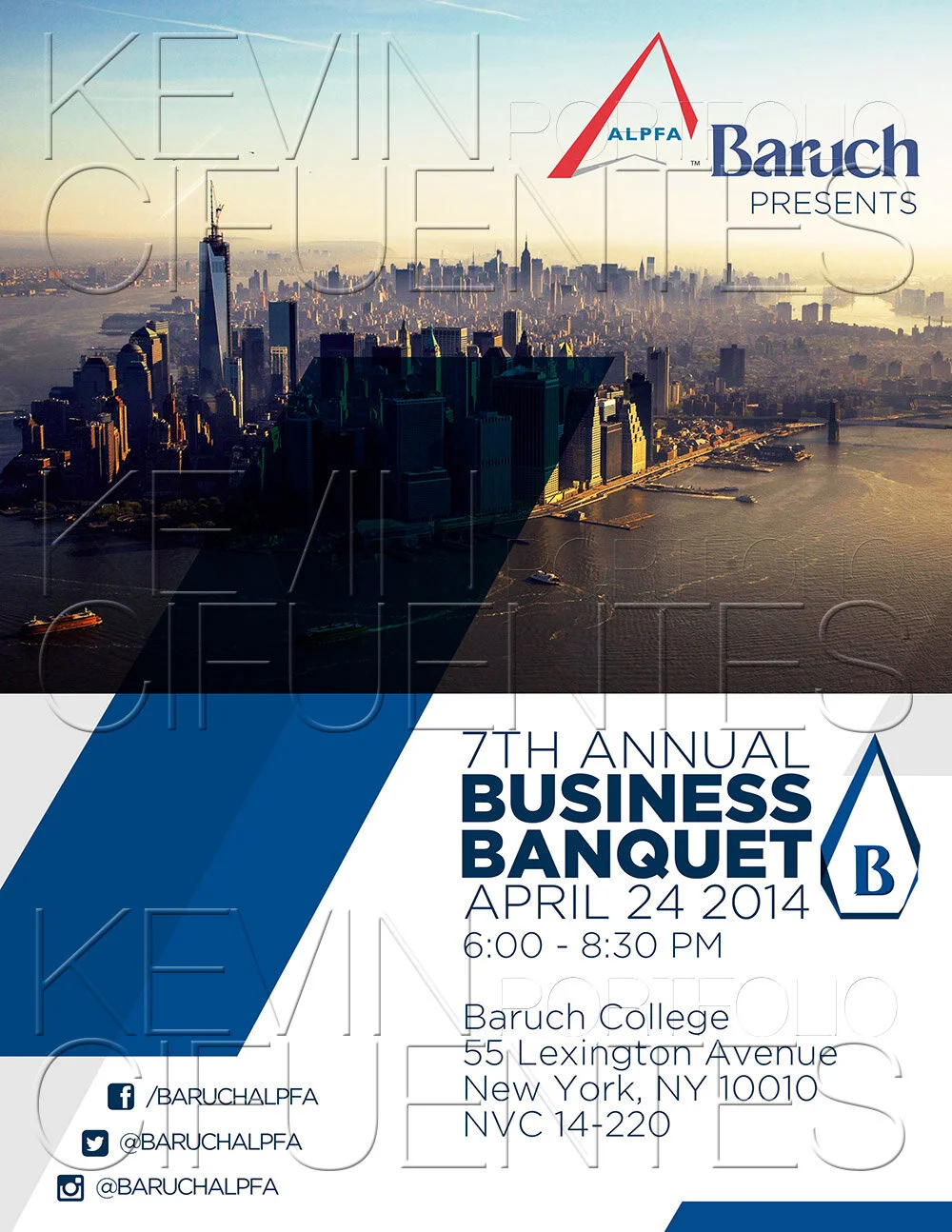 ALPFA Baruch College Chapter “7th Annual Business Banquet” (portrait flyer, letter-sized)