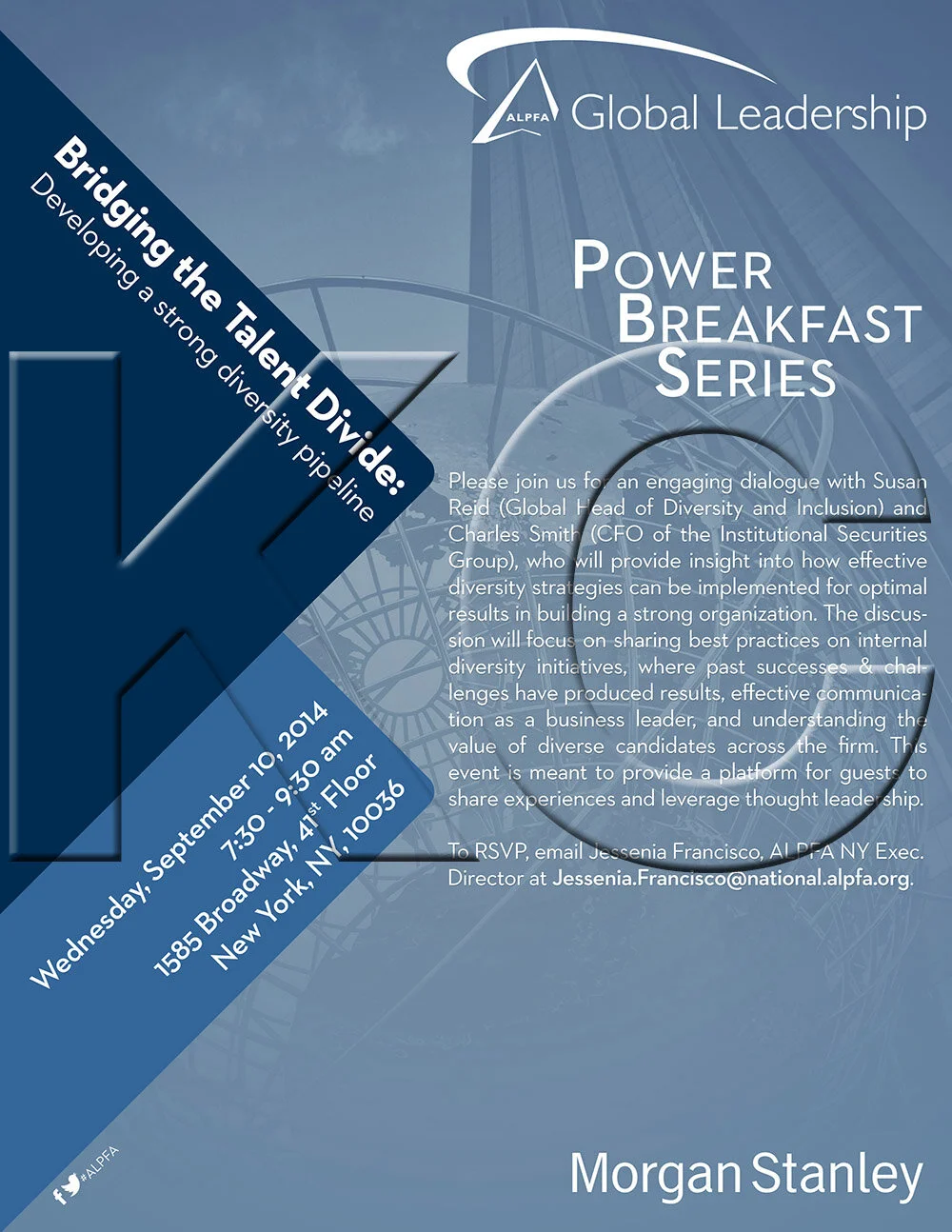 ALPFA New York Chapter &amp; Morgan Stanley Networking Event (portrait flyer, letter-sized)