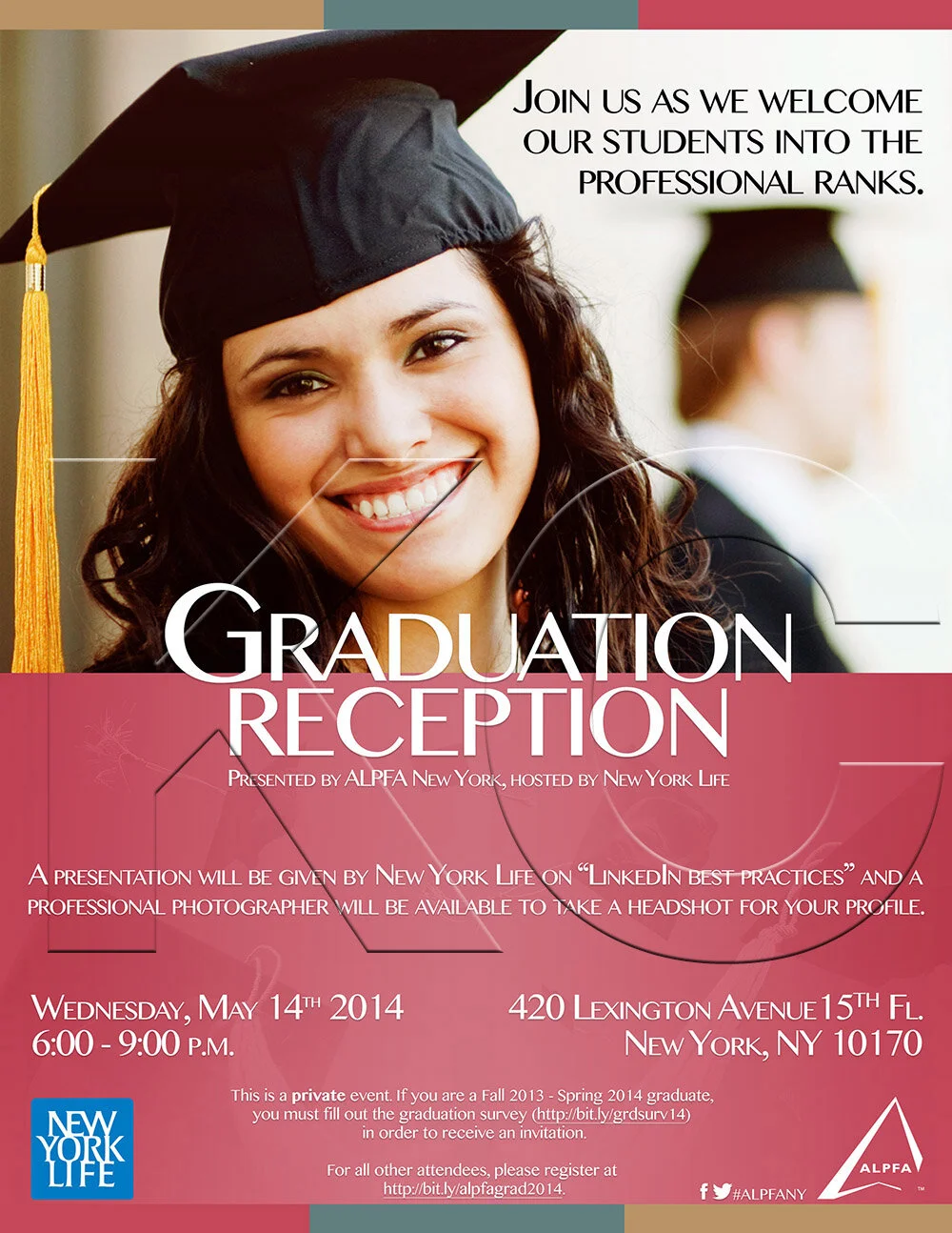 ALPFA New York Chapter &amp; New York Life Networking Event (portrait flyer, letter-sized)
