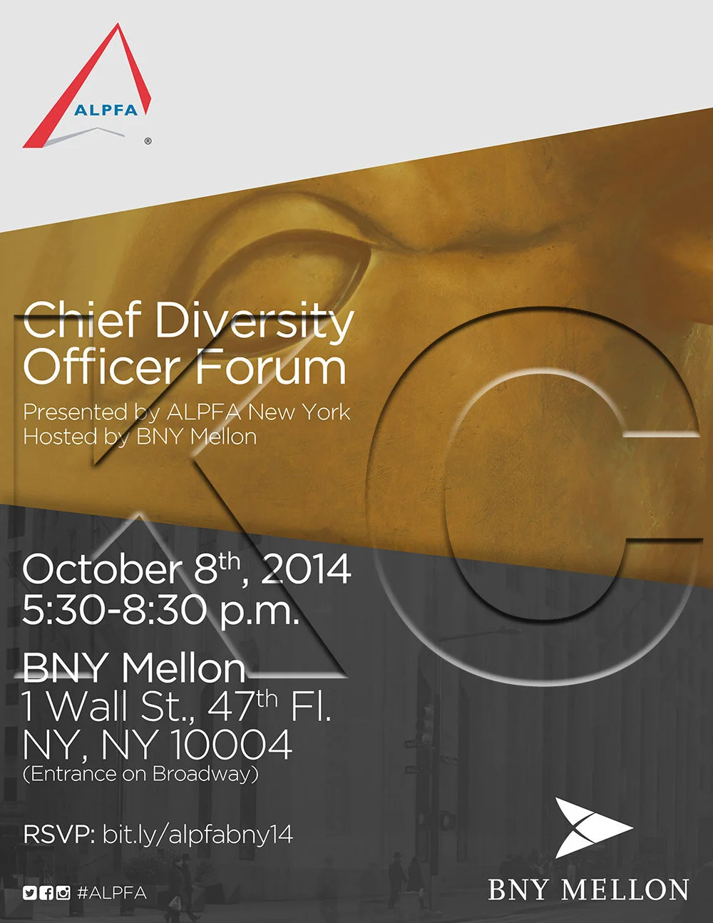 ALPFA New York Chapter &amp; BNY Mellon Networking Event (portrait flyer, letter-sized)