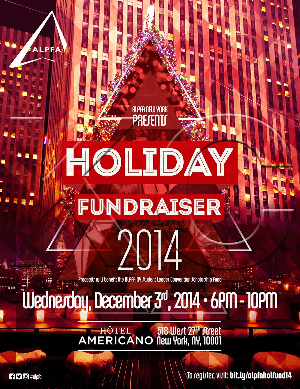ALPFA New York Chapter “Holiday Fundraiser 2014” (portrait flyer, letter-sized)