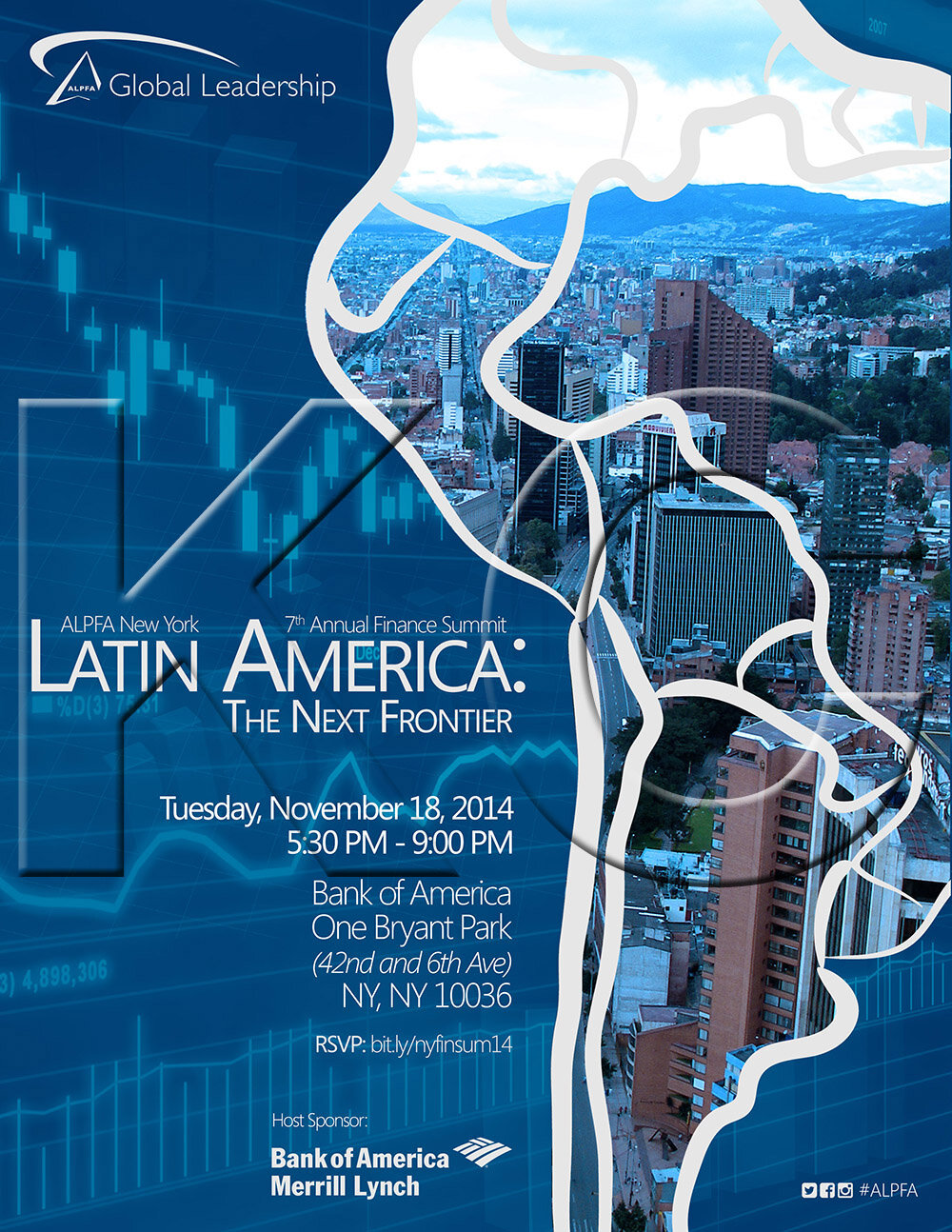 ALPFA New York Chapter &amp; Bank of America/Merrill LynchNetworking Event (portrait flyer, letter-sized)