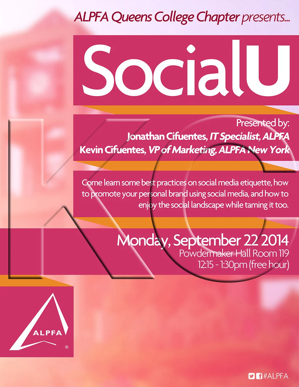 ALPFA Queens College Networking Event (portrait flyer, letter-sized)