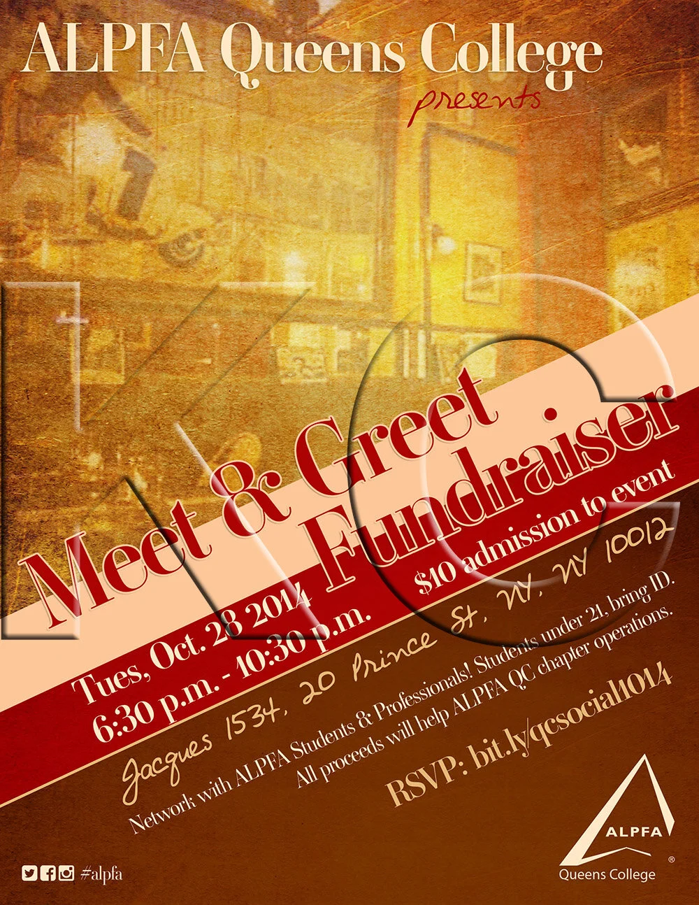 ALPFA Queens College Chapter Networking Event (portrait flyer, letter-sized)