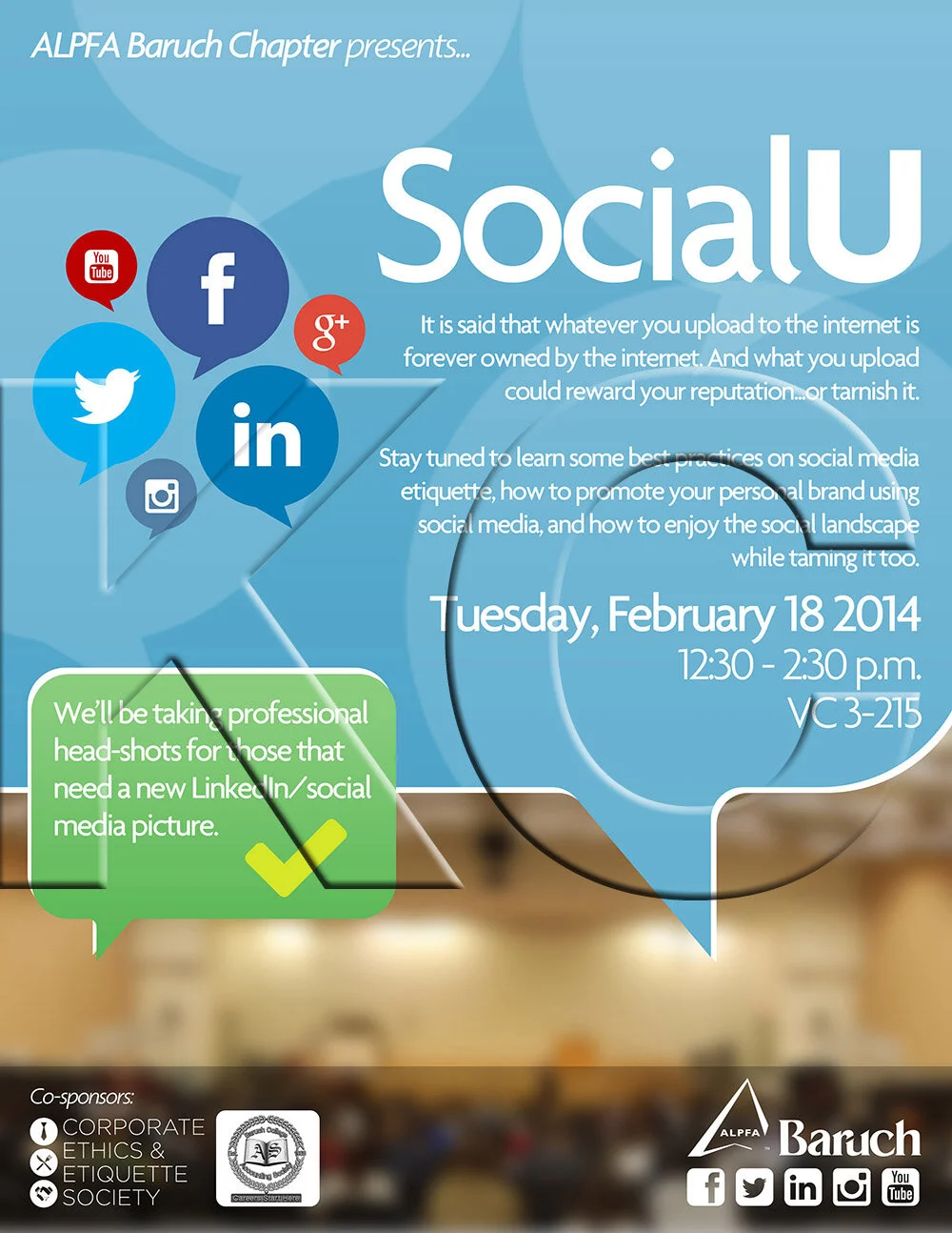 ALPFA Baruch College Chapter Networking Event (portrait flyer, letter-sized)