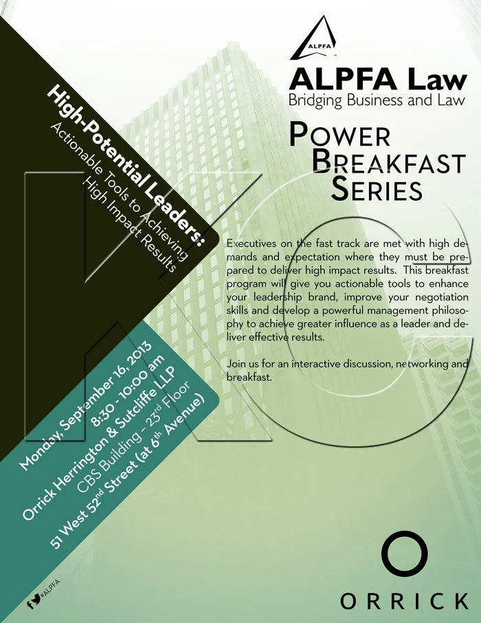 ALPFA New York Chapter &amp; Orrick Networking Event (portrait flyer, letter-sized)