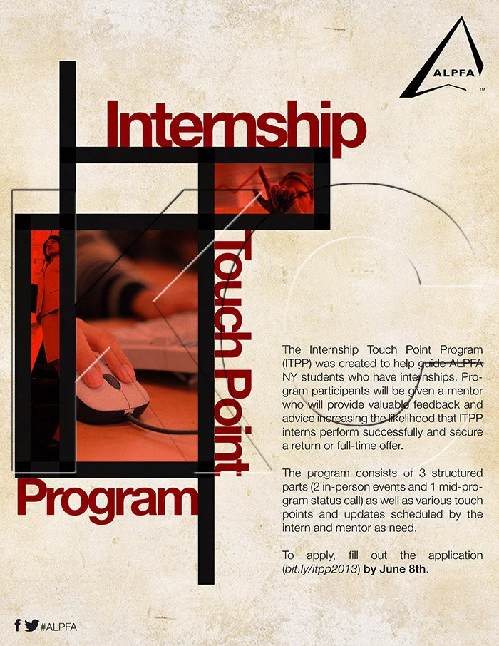 ALPFA New York Chapter Internship Workshop (portrait flyer, letter-sized)