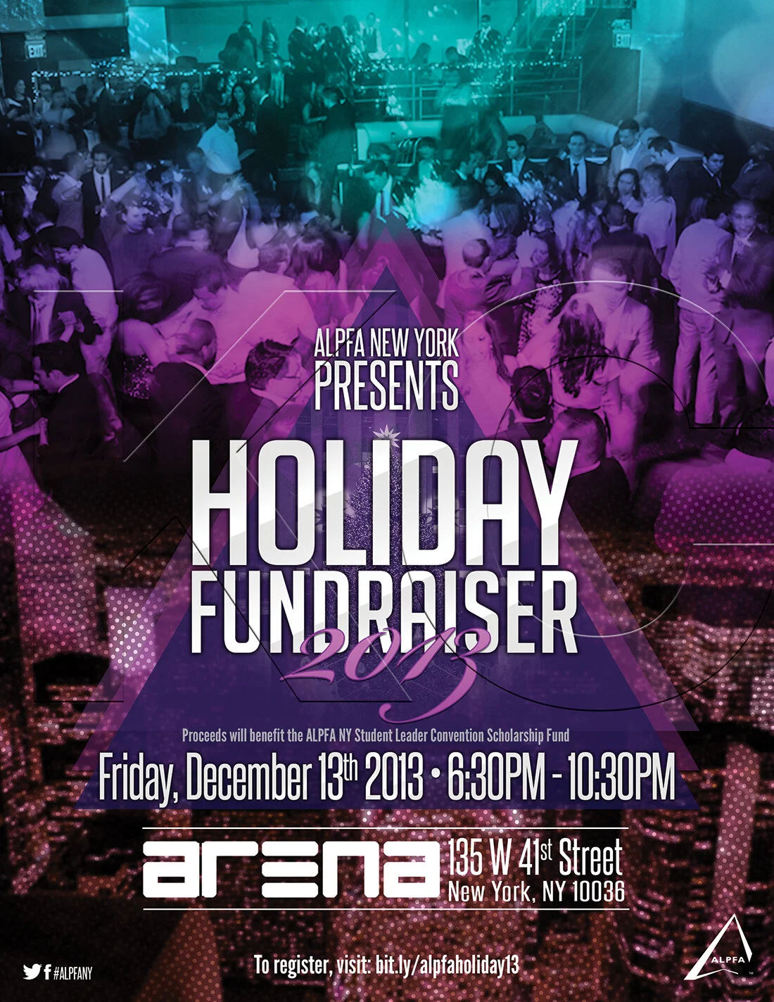 ALPFA New York Chapter “Holiday Fundraiser 2013” (portrait flyer, letter-sized)