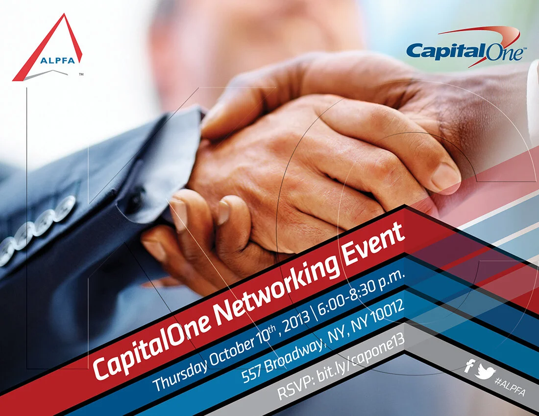 ALPFA New York Chapter &amp; CapitalOne Networking Event (landscape flyer, letter-sized)