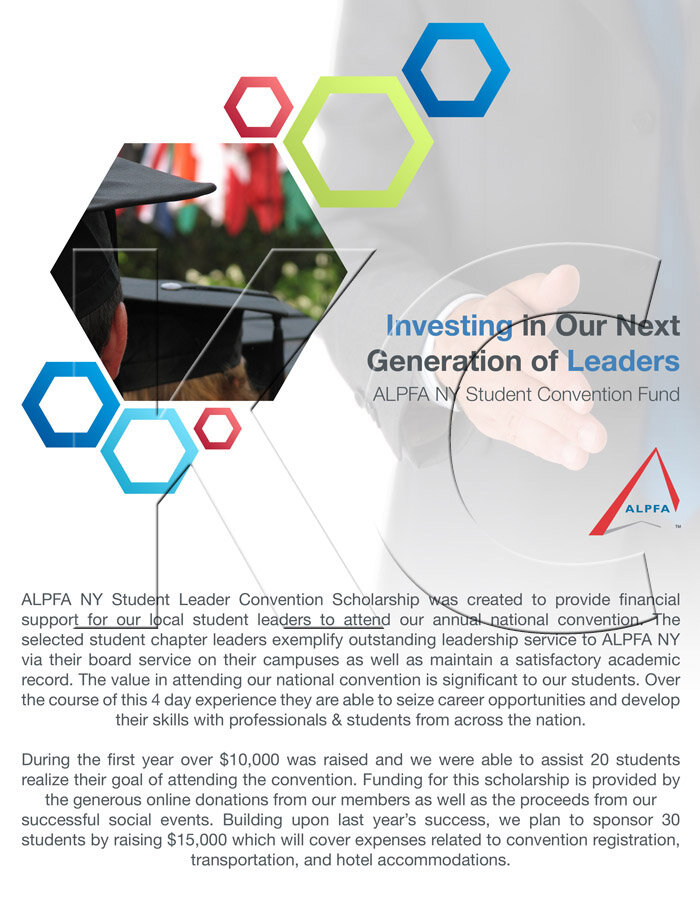 ALPFA New York Chapter “Convention Fund” Promo (portrait flyer, letter-sized)