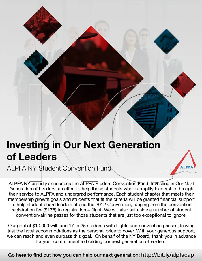 ALPFA New York Chapter “Convention Fund” Promo (portrait flyer, letter-sized)