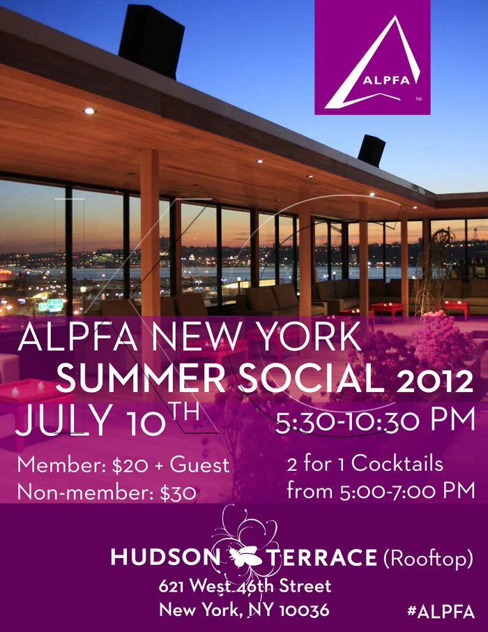 ALPFA New York Chapter “Summer Social 2012” (portrait flyer, letter-sized)