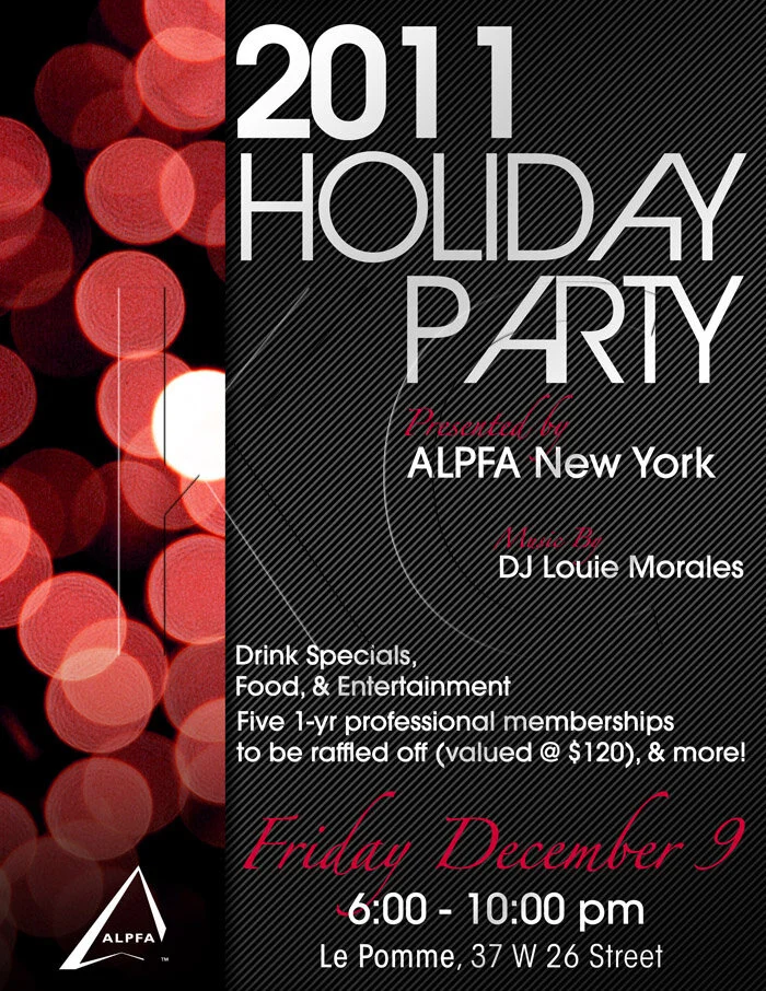 ALPFA New York Chapter “Holiday Party 2011” (portrait flyer, letter-sized)