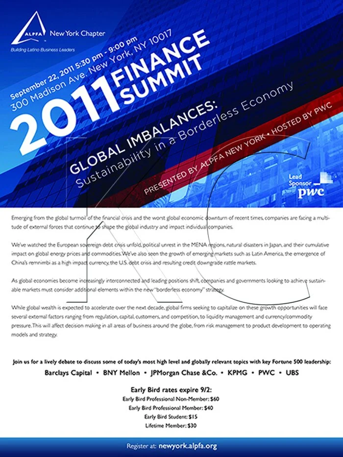 ALPFA New York Chapter &amp; PwC Networking Event (portrait flyer, letter-sized)