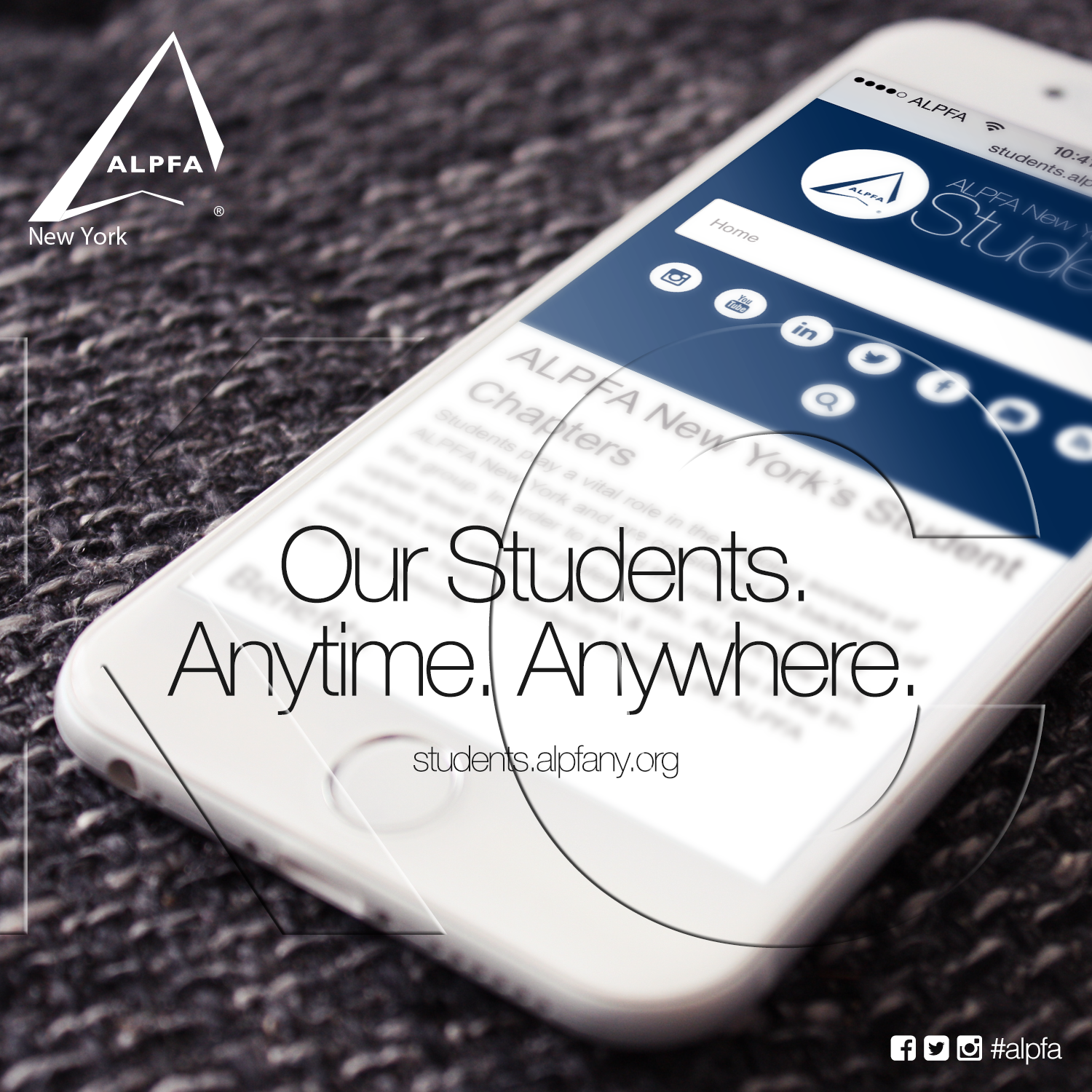 ALPFA New York Chapter “Student Web Portal” Graphic (square-sized)