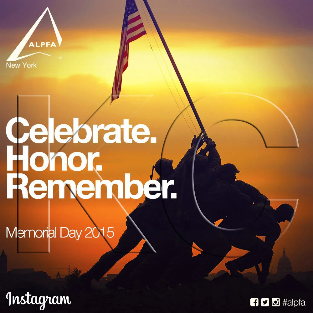 ALPFA New York Chapter “Memorial Day 2015” Graphic (square-sized)