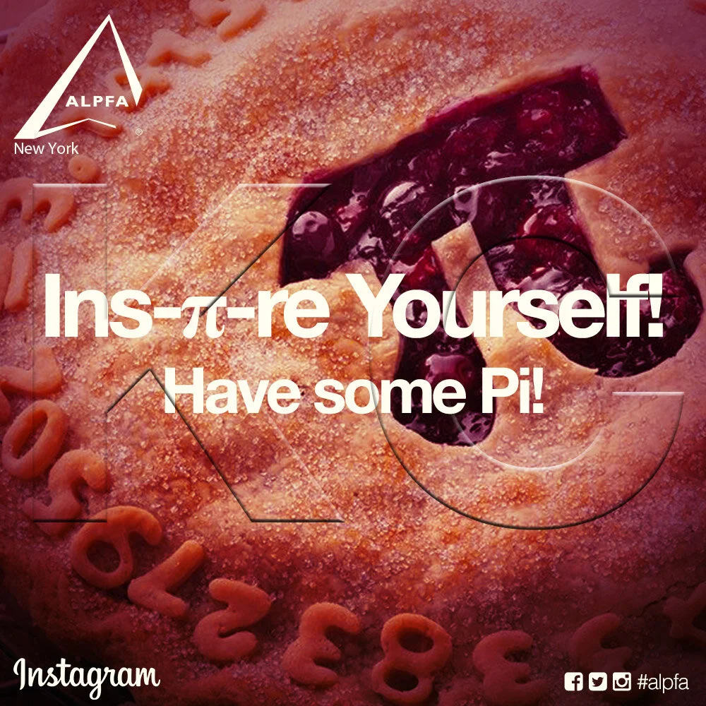 ALPFA New York Chapter “Pi Day” Graphic (square-sized)
