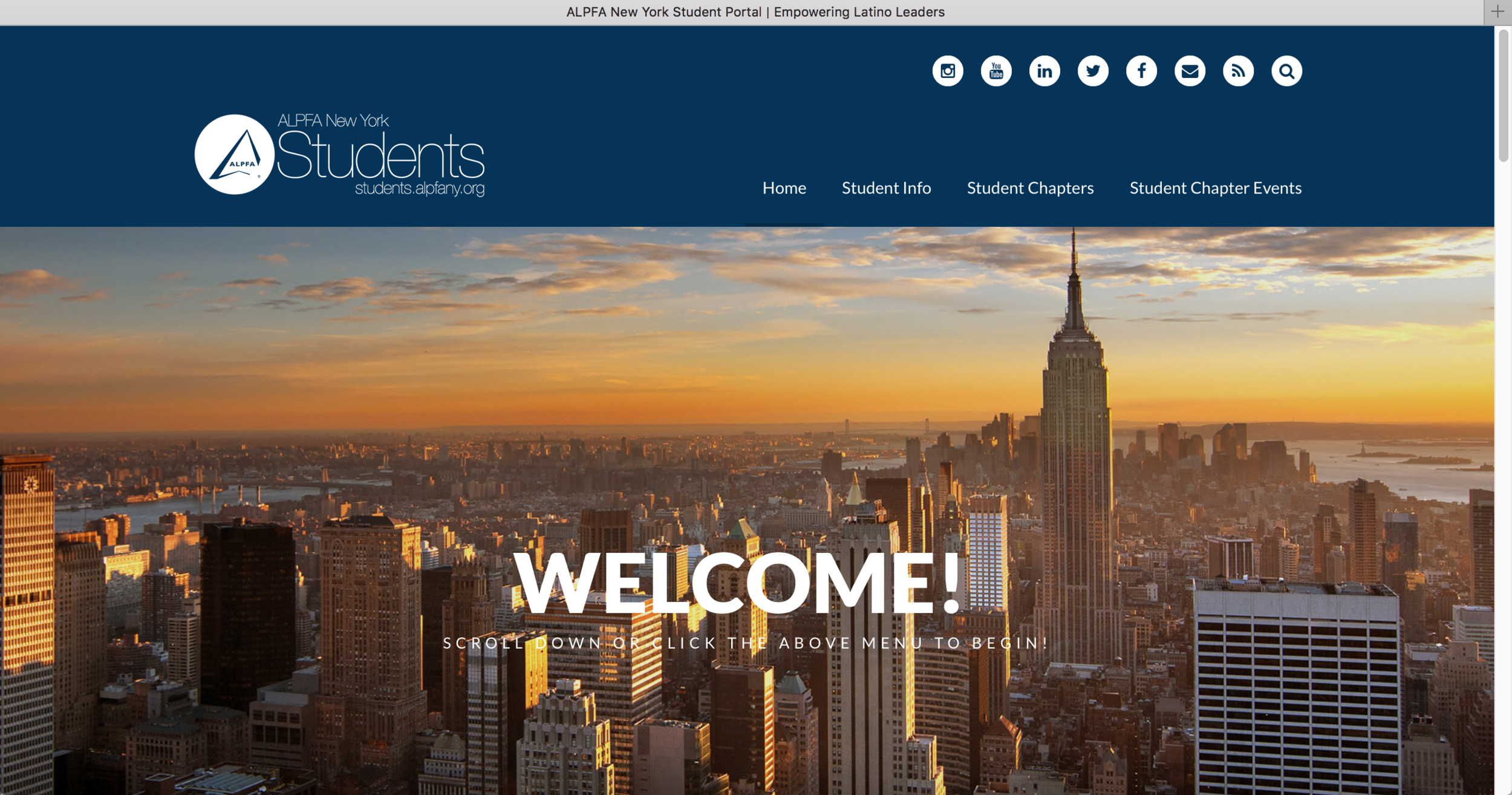 ALPFA New York Chapter circa 2014 “Student Portal” (Wordpress)