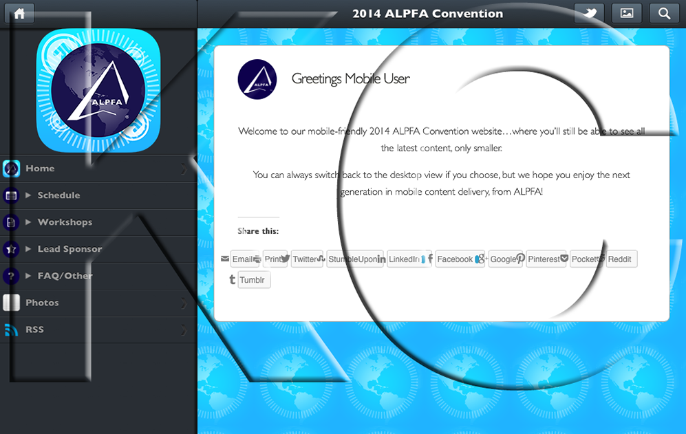 2014 ALPFA National Convention (Wordpress - Tablet View)