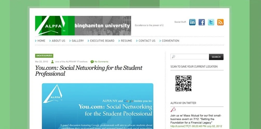 ALPFA St. John’s University circa 2012 (Wordpress)