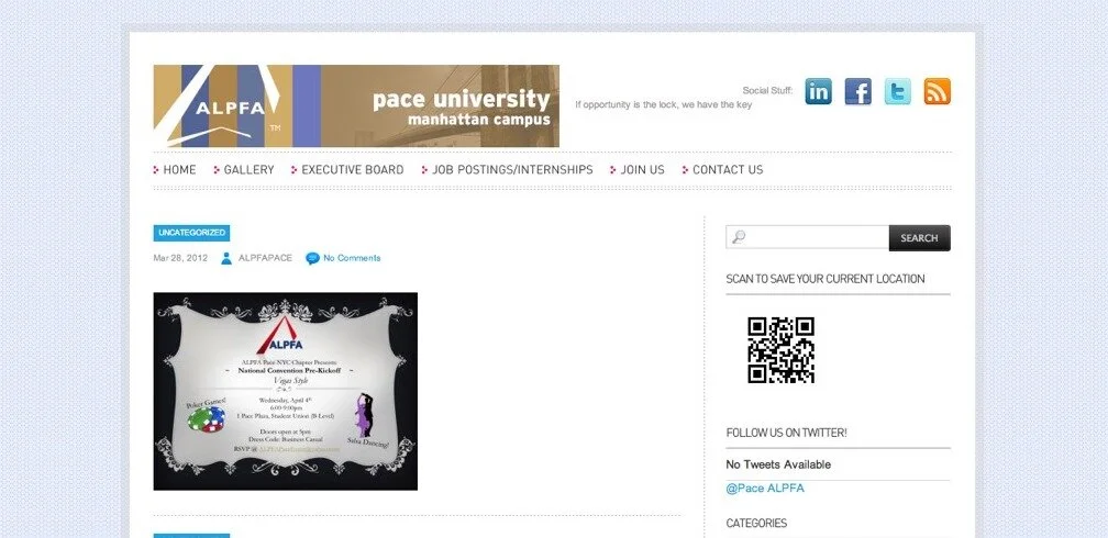 ALPFA Pace University - Pleasantville University circa 2012 (Wordpress)