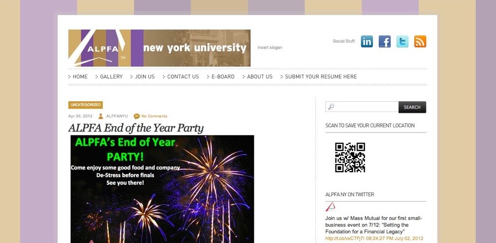 ALPFA New York University circa 2012 (Wordpress)