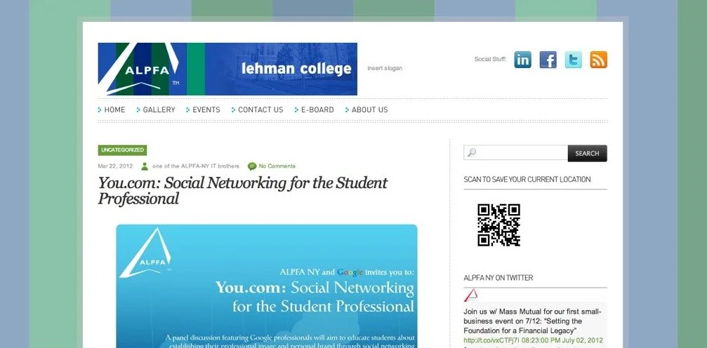 ALPFA CUNY Lehman College circa 2012 (Wordpress)