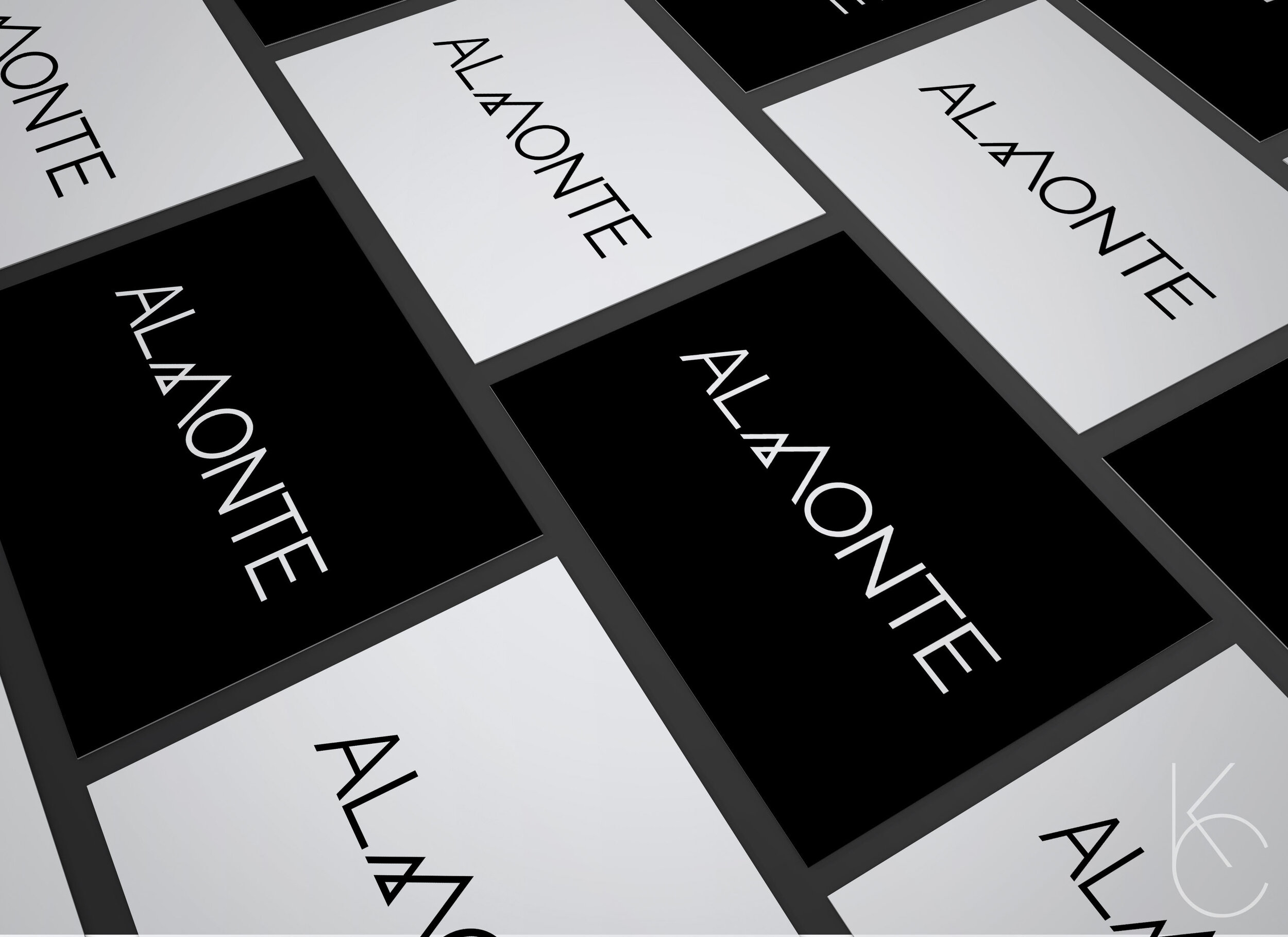 Sleek. Typographical. Angular. Sharp. Clear-cut. Black & white versions were created for this and the other logos for its coaching & design services.