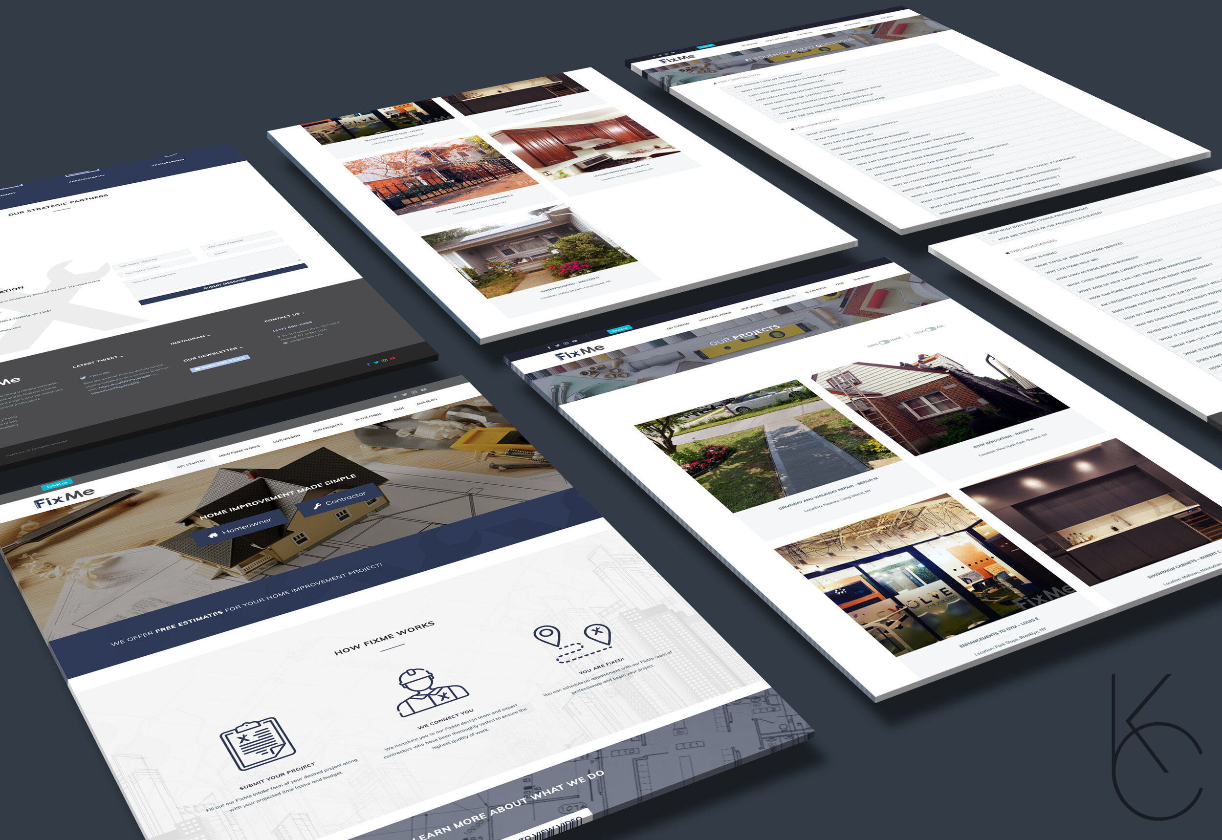 The first site was built as a standard "vanilla" HTML5/CSS3/jQuery website. The second version, seen here, was built using Wordpress.