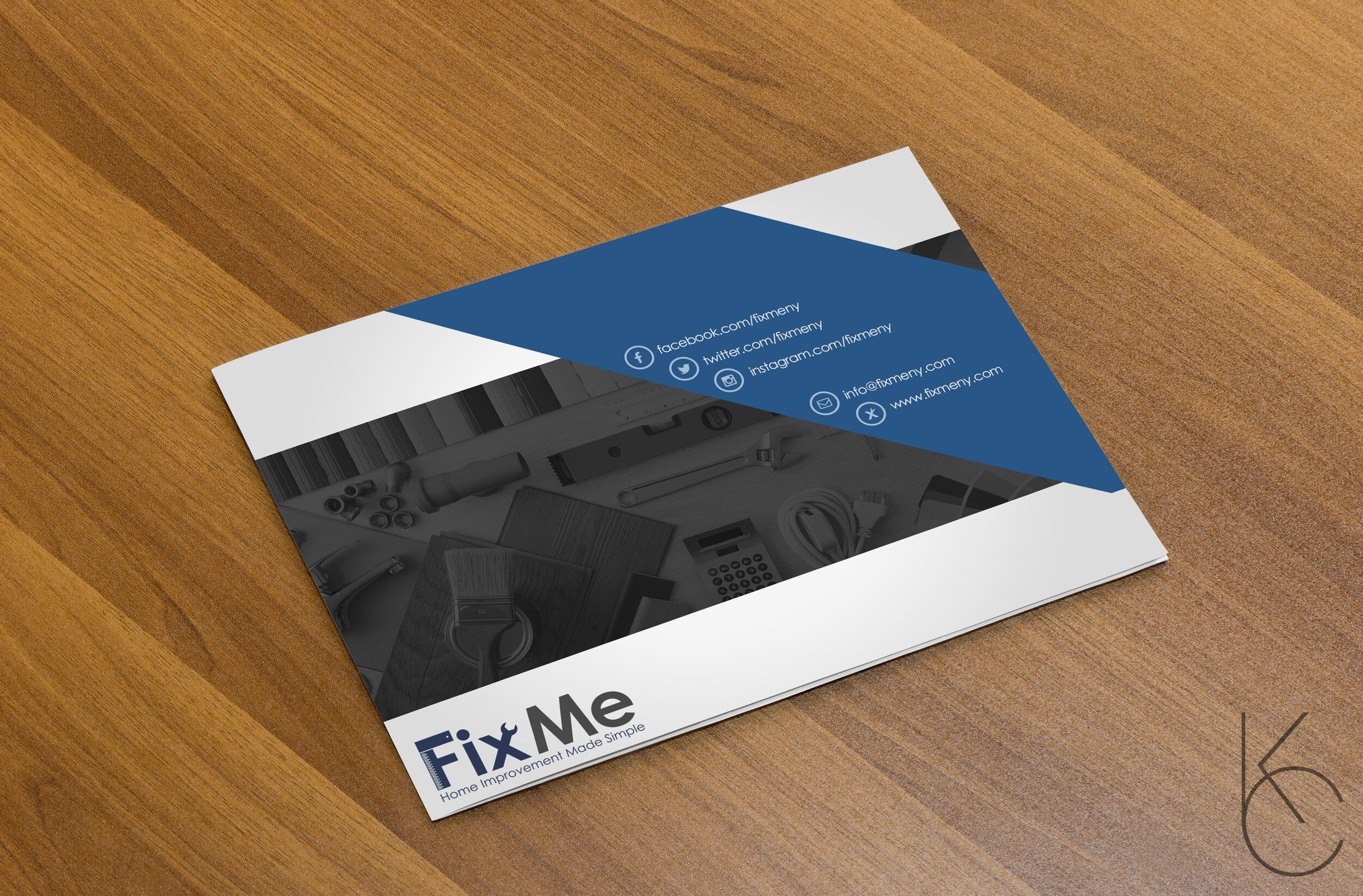 A landscape brochure was commissioned to be handed out during in-person events as well as door-to-door marketing.