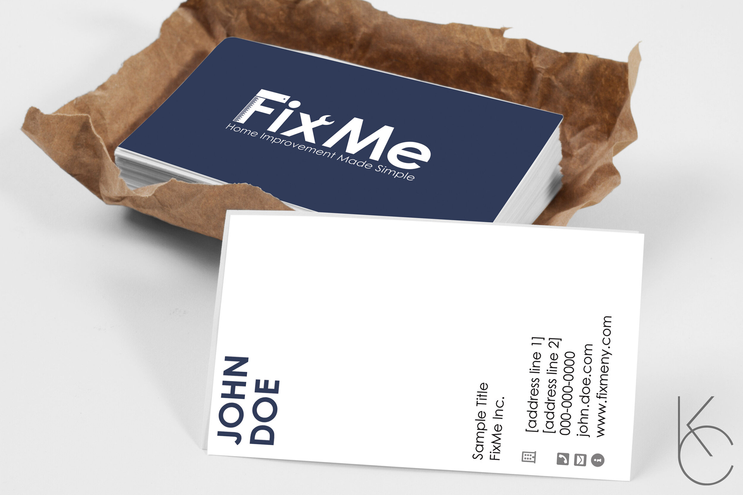 A more simpler & "professional" version of the business card was designed for the senior leadership. It was made for thicker card-stock paper.