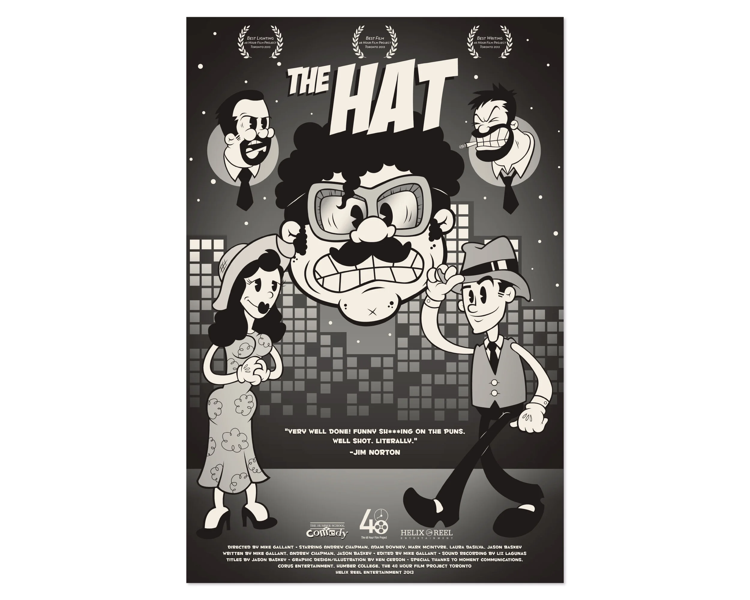  Movie poster for “The Hat”, a short comedy film that won the 48 Hour Film Contest in Toronto, On. 