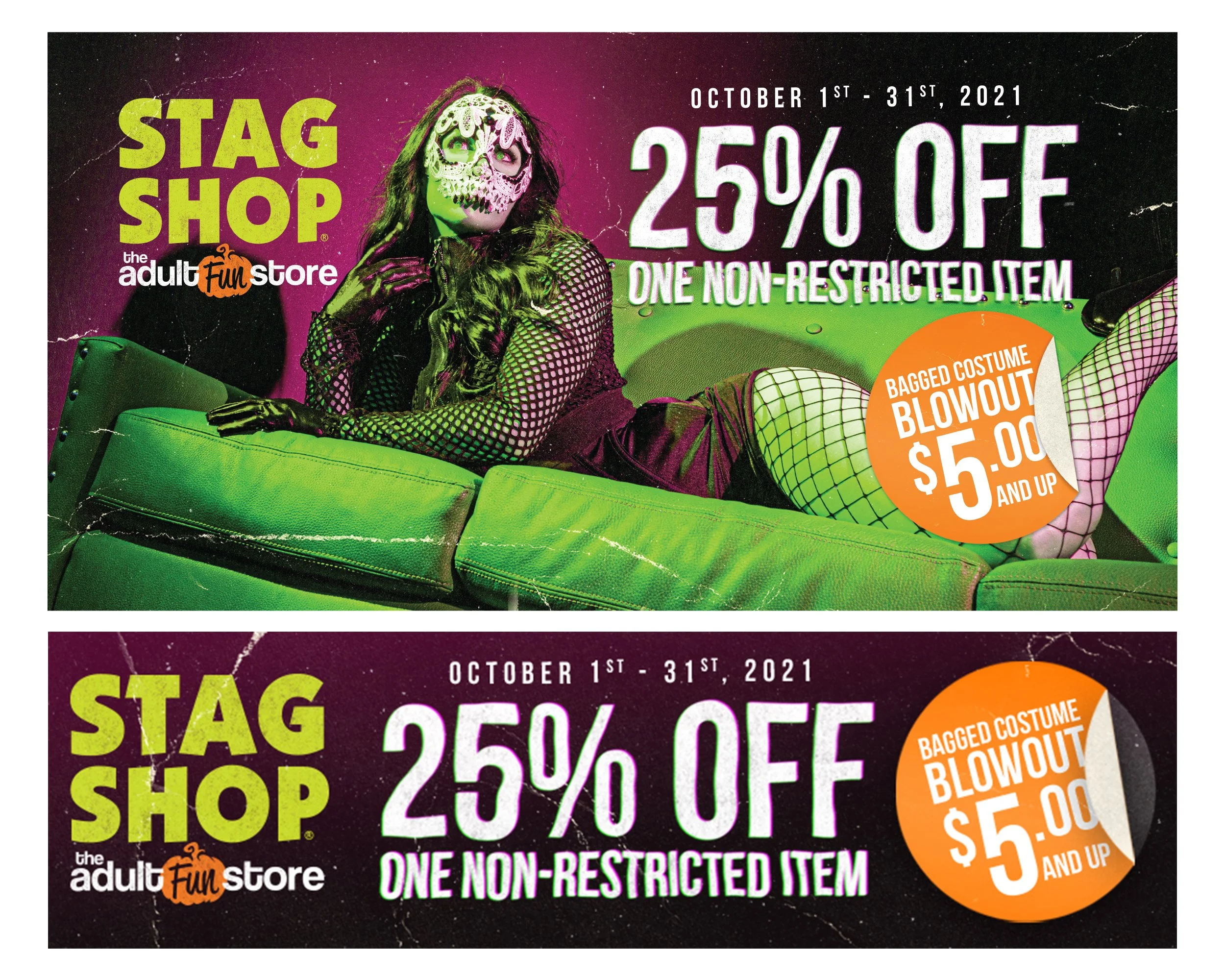  Printed and digital billboards promoting the October sale. 