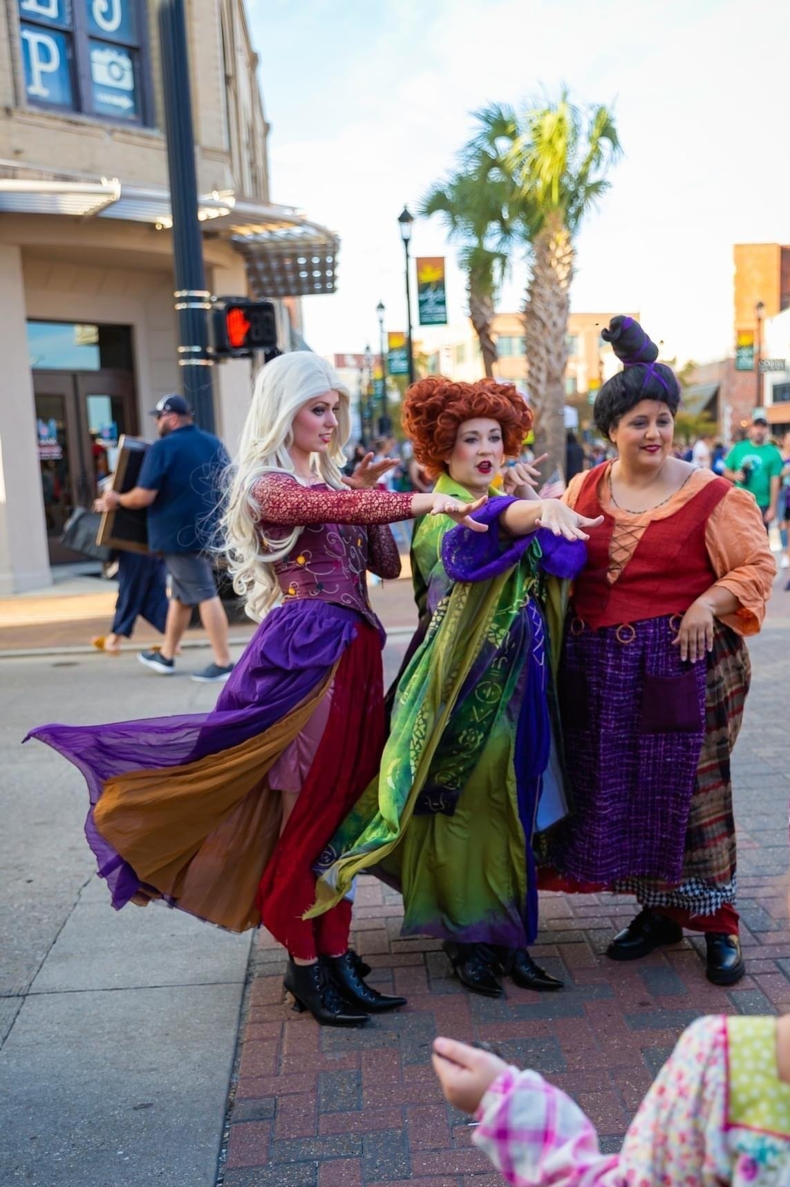 The Sanderson Sisters, ready to celebrate at your little girl's Hocus Pocus themed birthday party or event!
