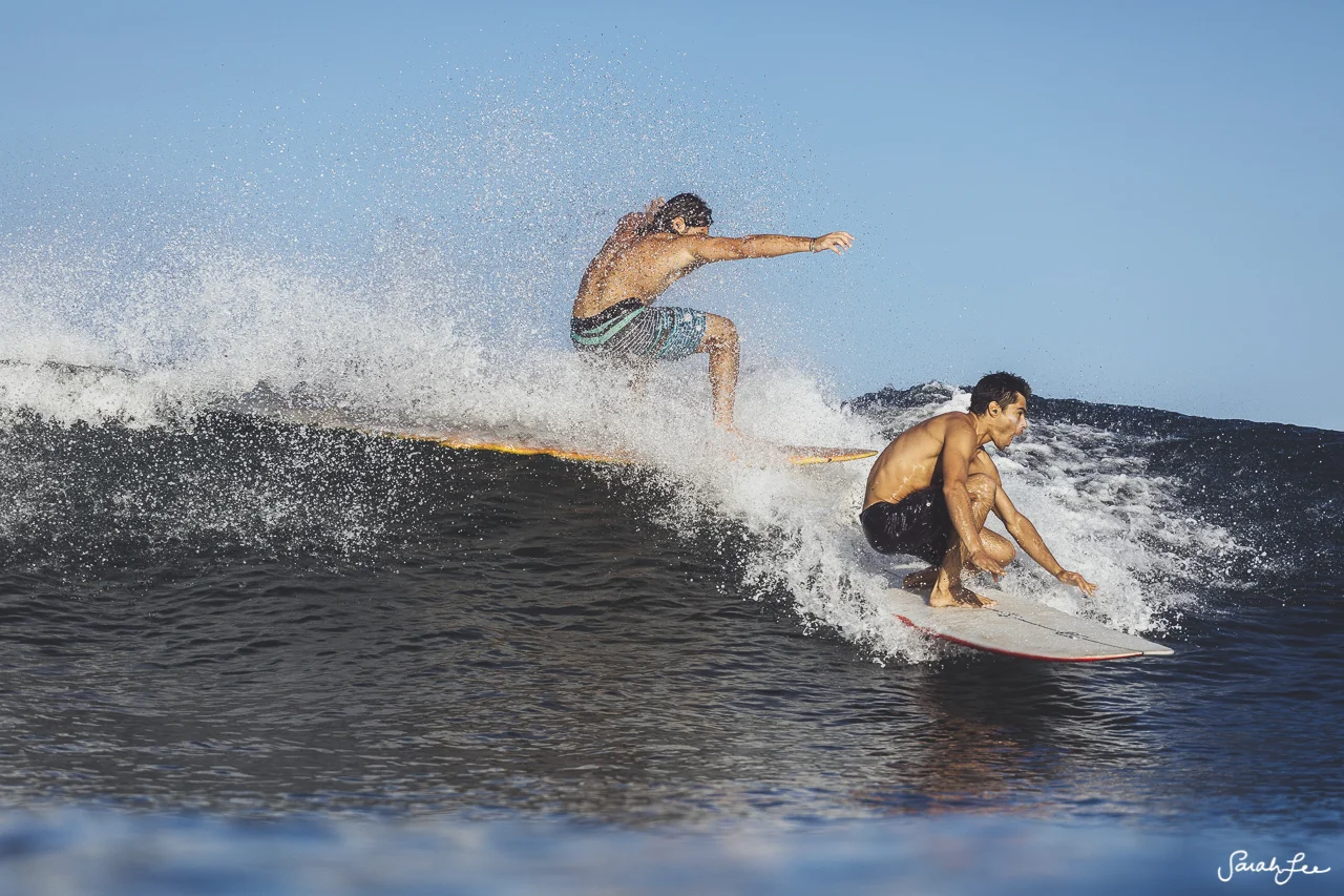 Cyrus Sutton and John Angiulo at Mexi Log Fest 2018 · Longboard Surfing Festival Mexico
