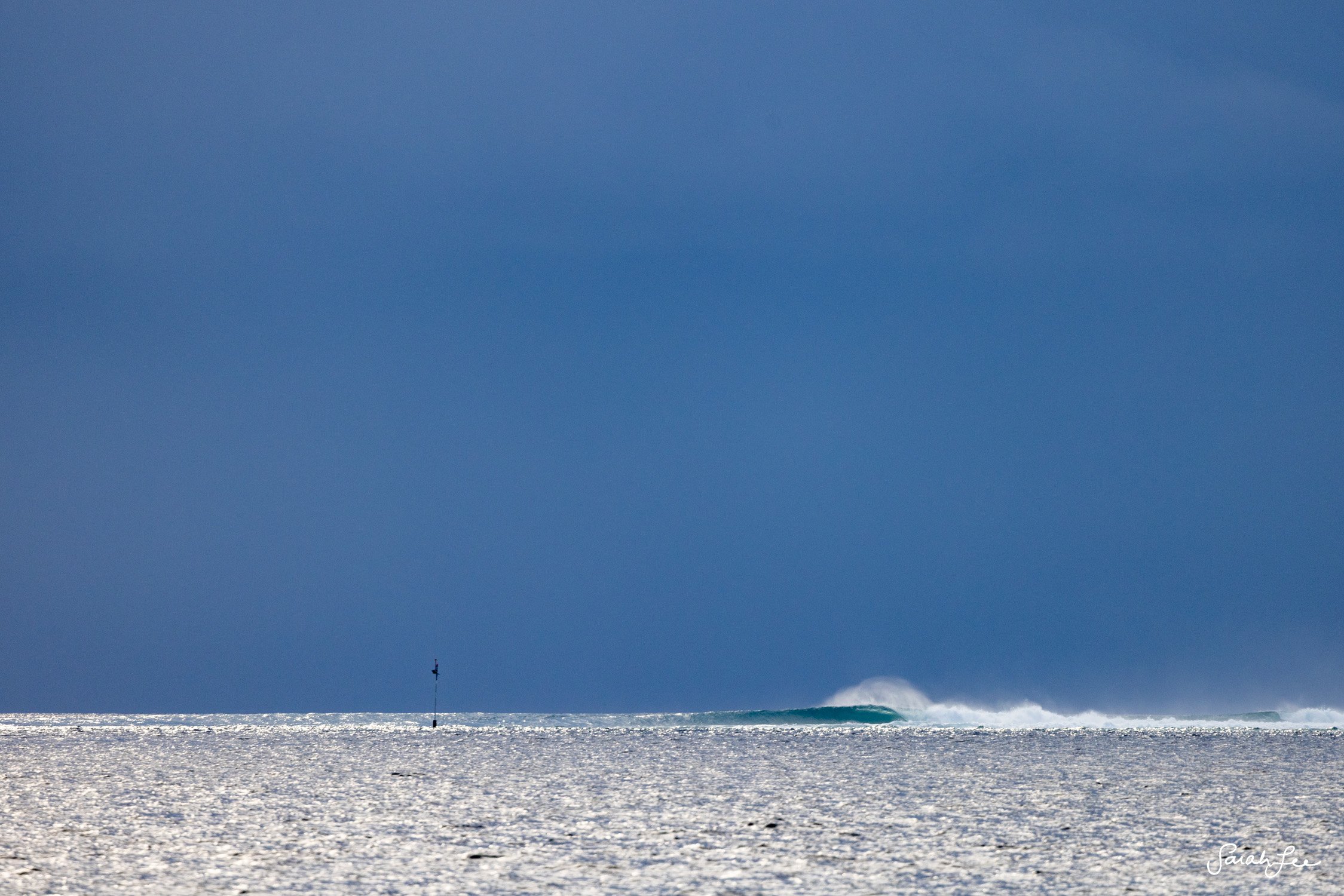 Big offshore waves in the Maldives
